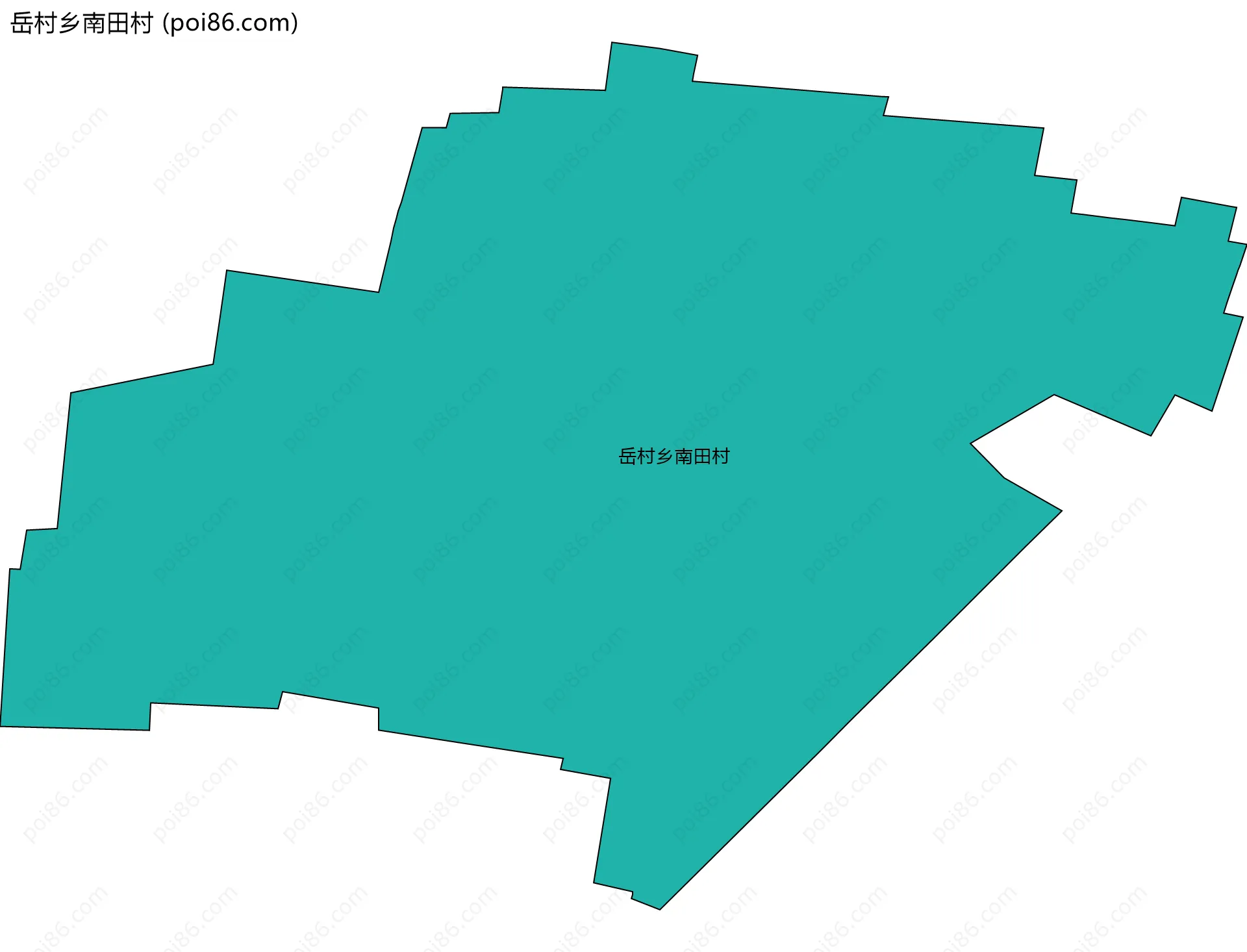 岳村乡南田村边界地图
