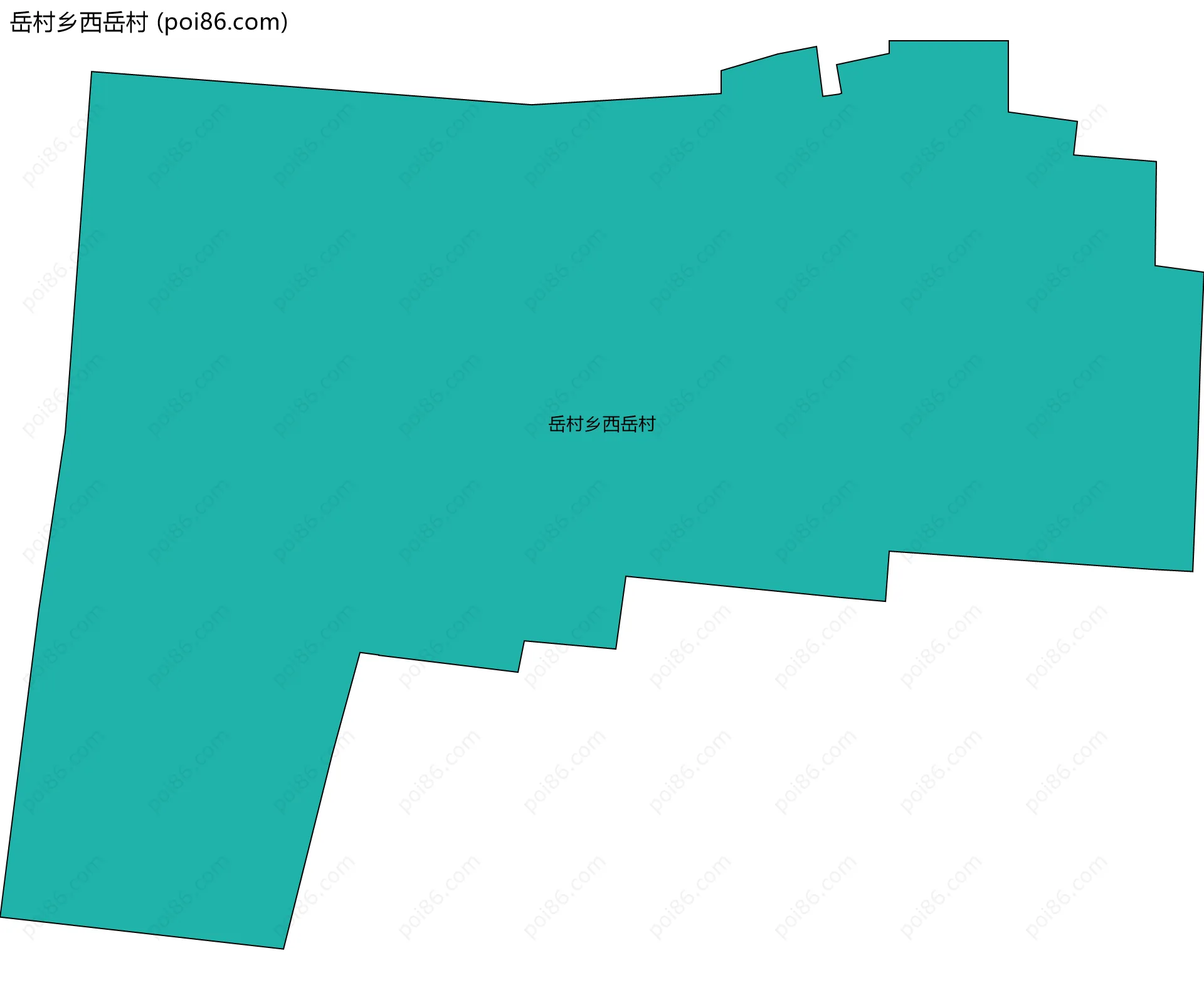 岳村乡西岳村边界地图
