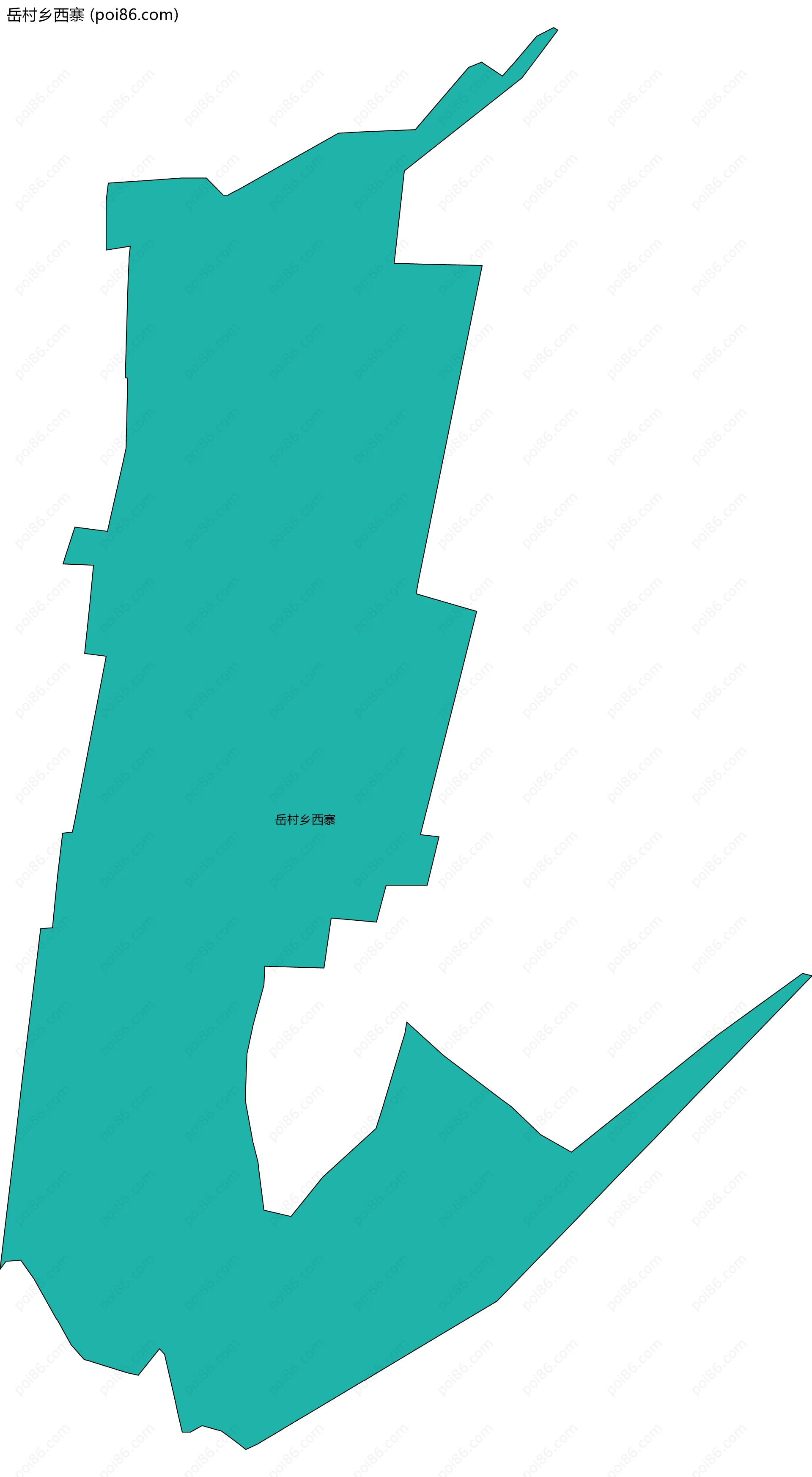 岳村乡西寨边界地图