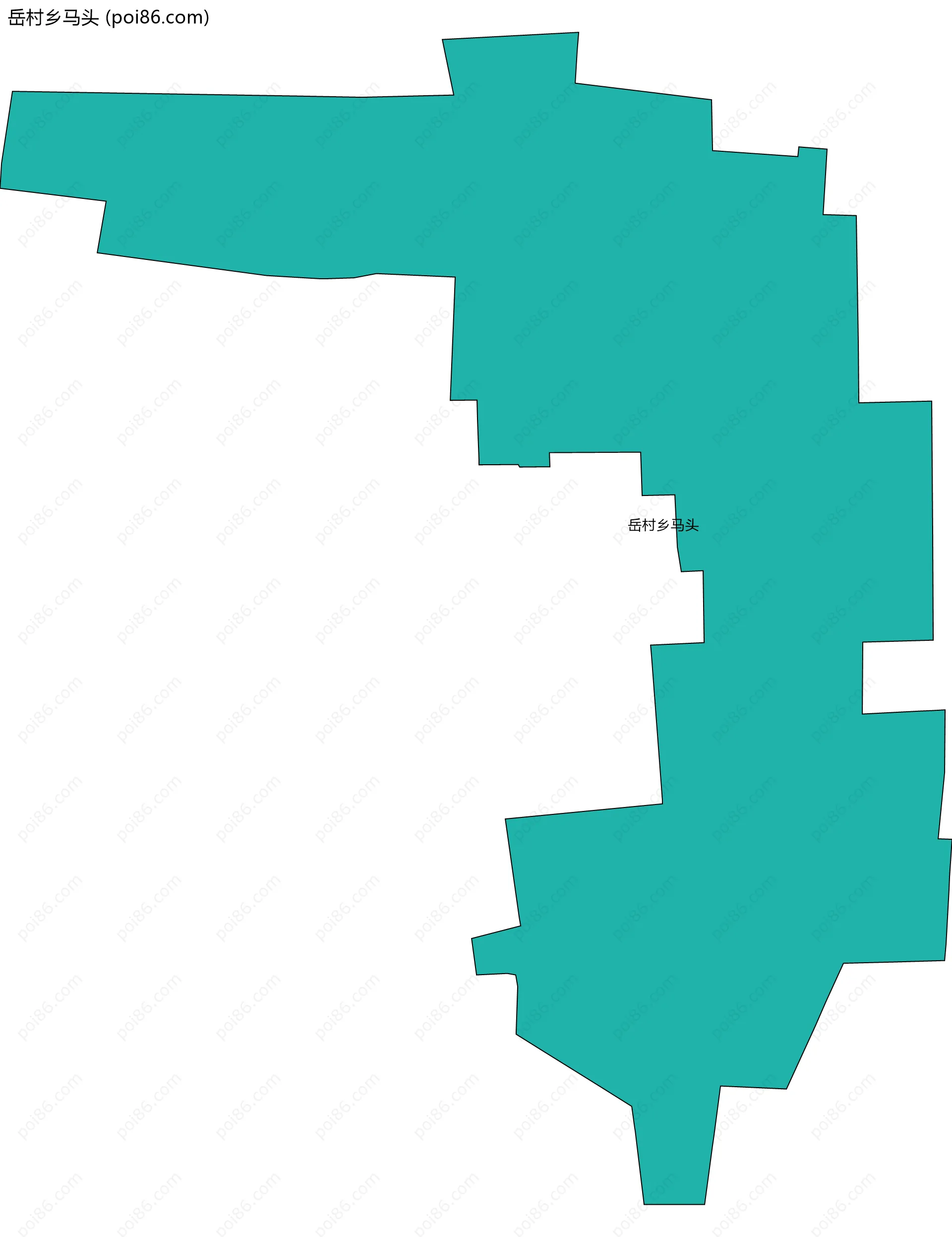 岳村乡马头边界地图