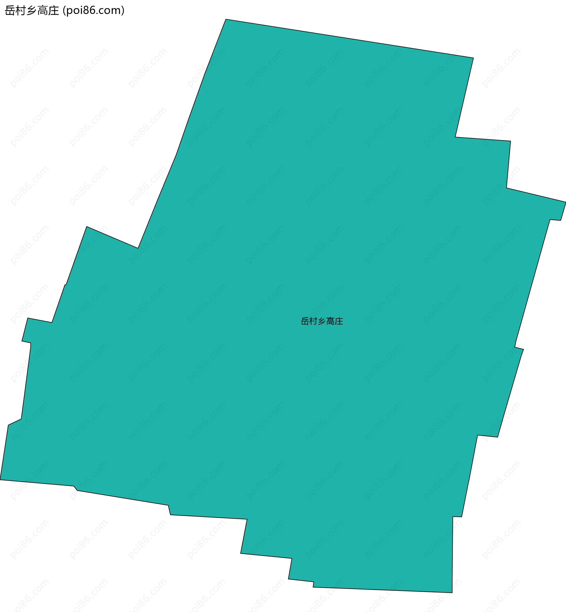 岳村乡高庄边界地图