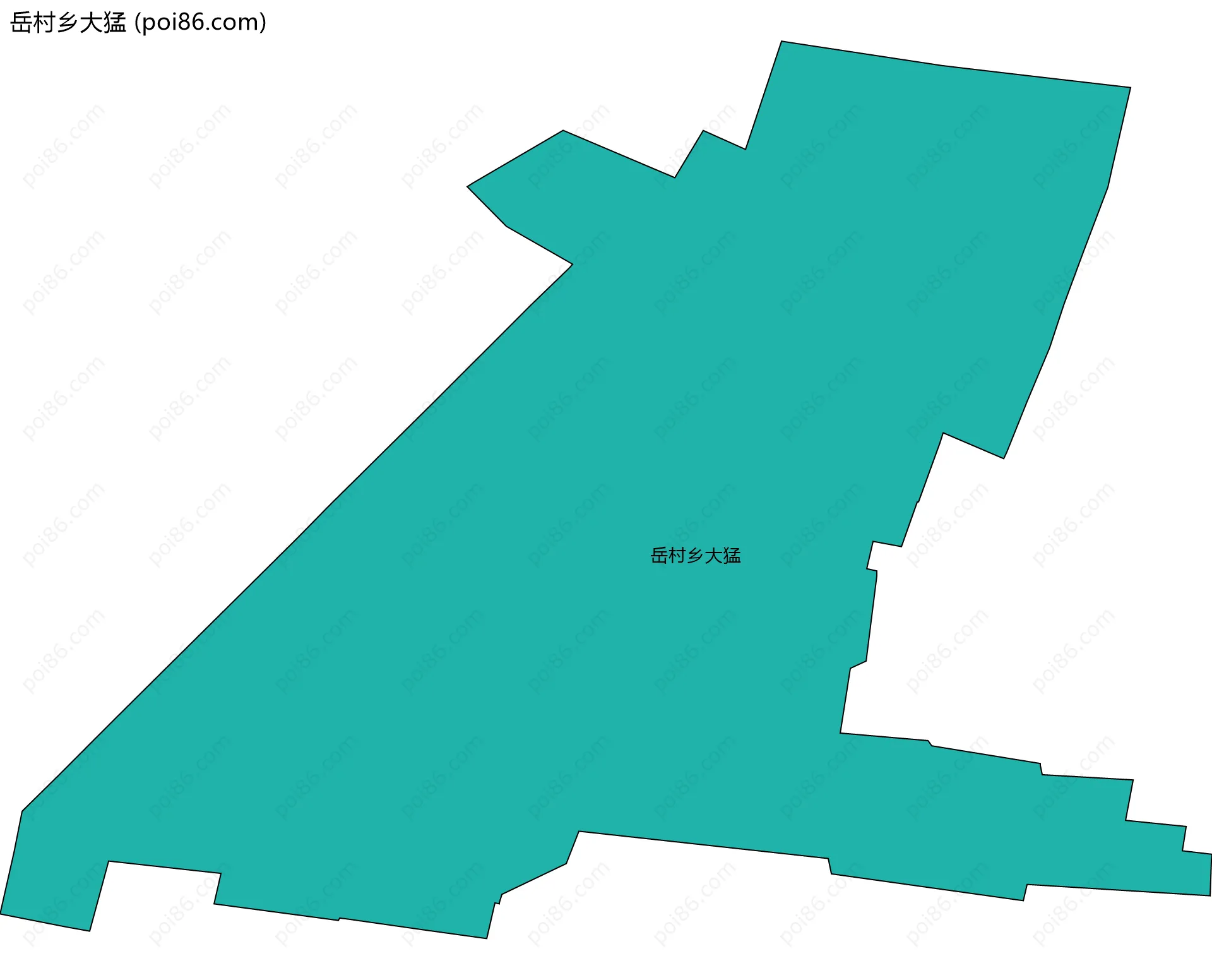岳村乡大猛边界地图