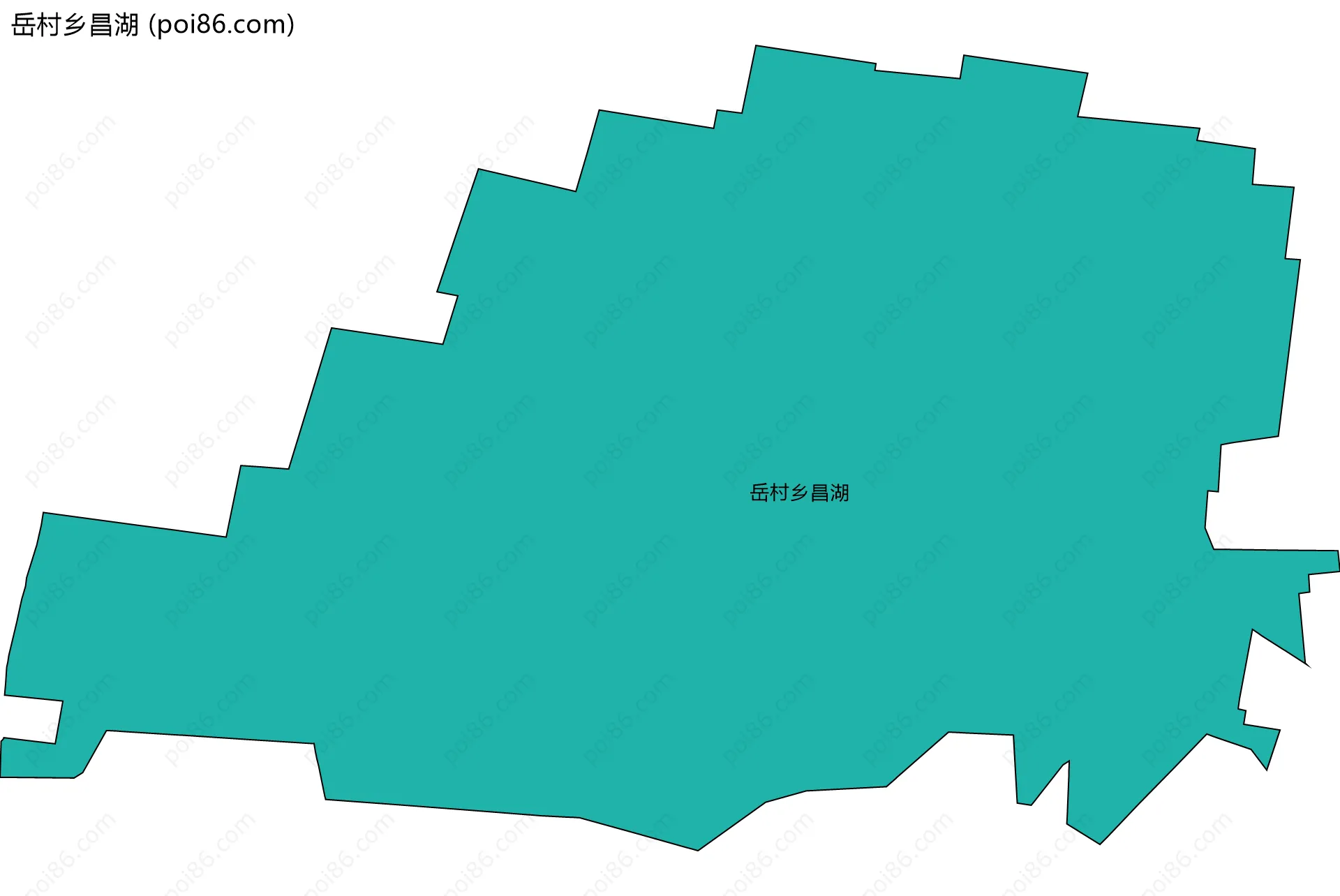 岳村乡昌湖边界地图