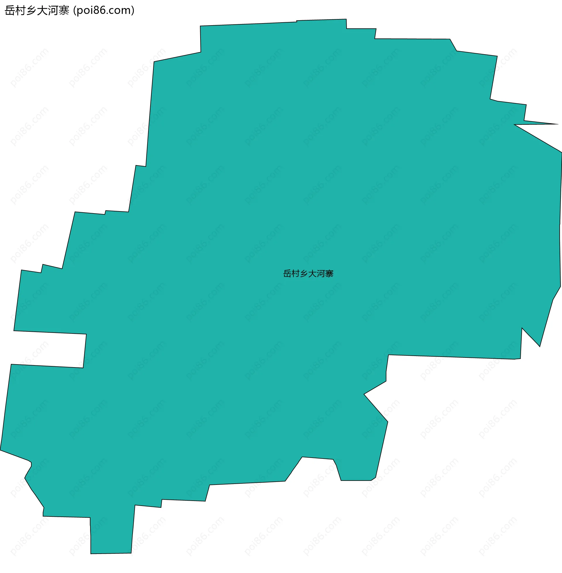 岳村乡大河寨边界地图