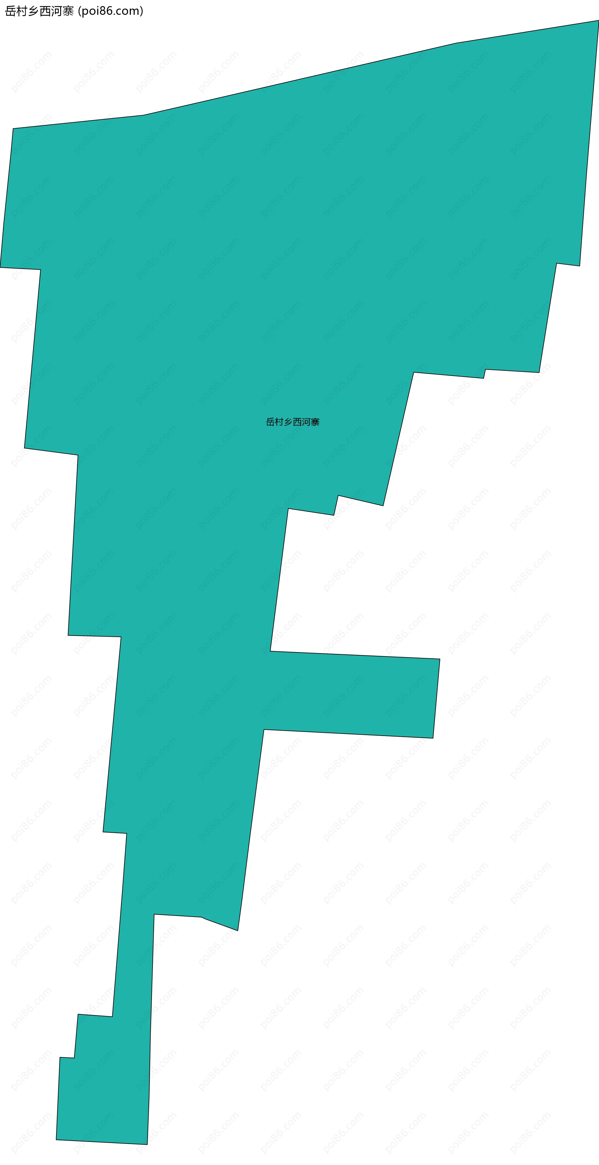 岳村乡西河寨边界地图