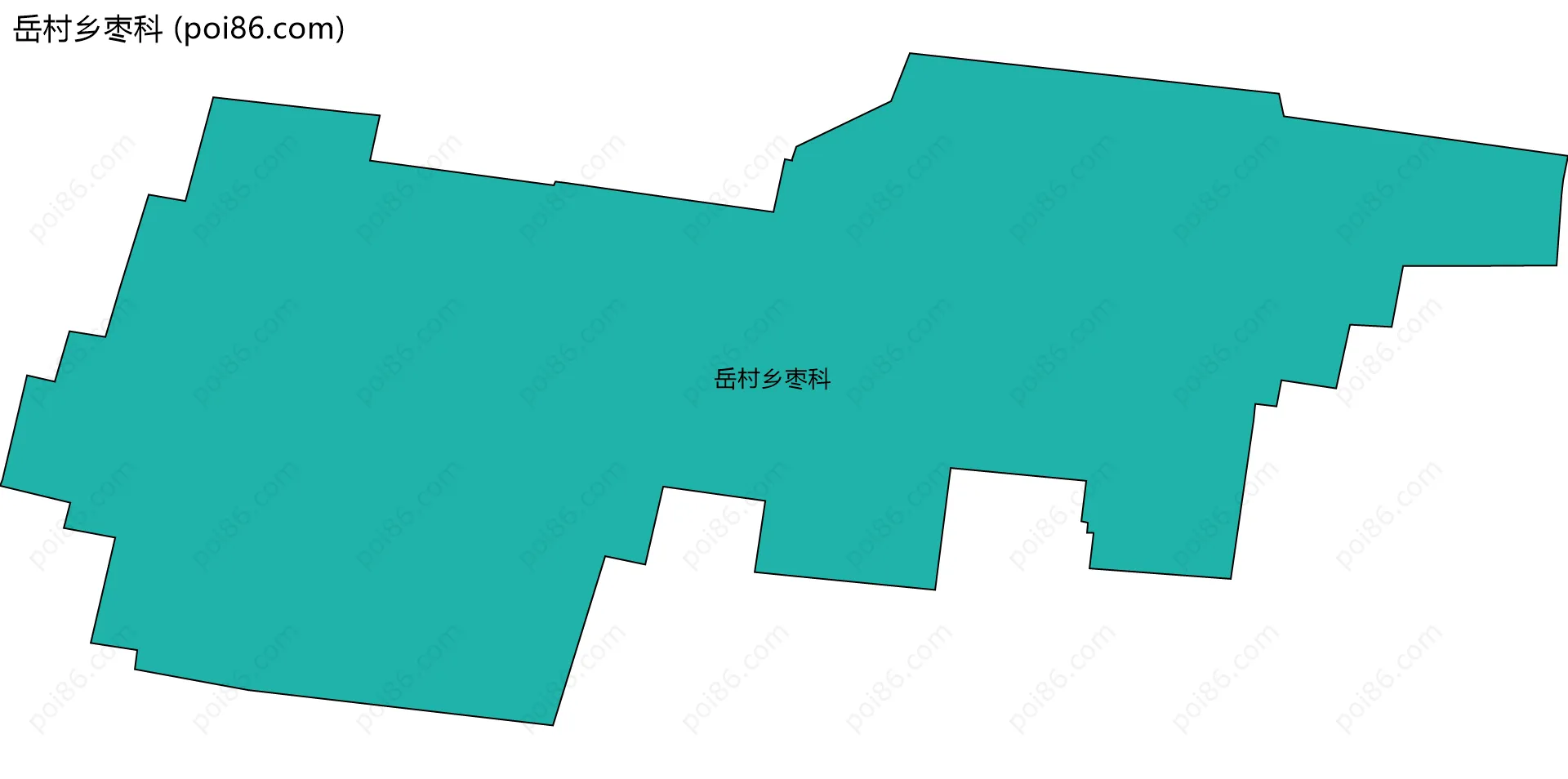 岳村乡枣科边界地图