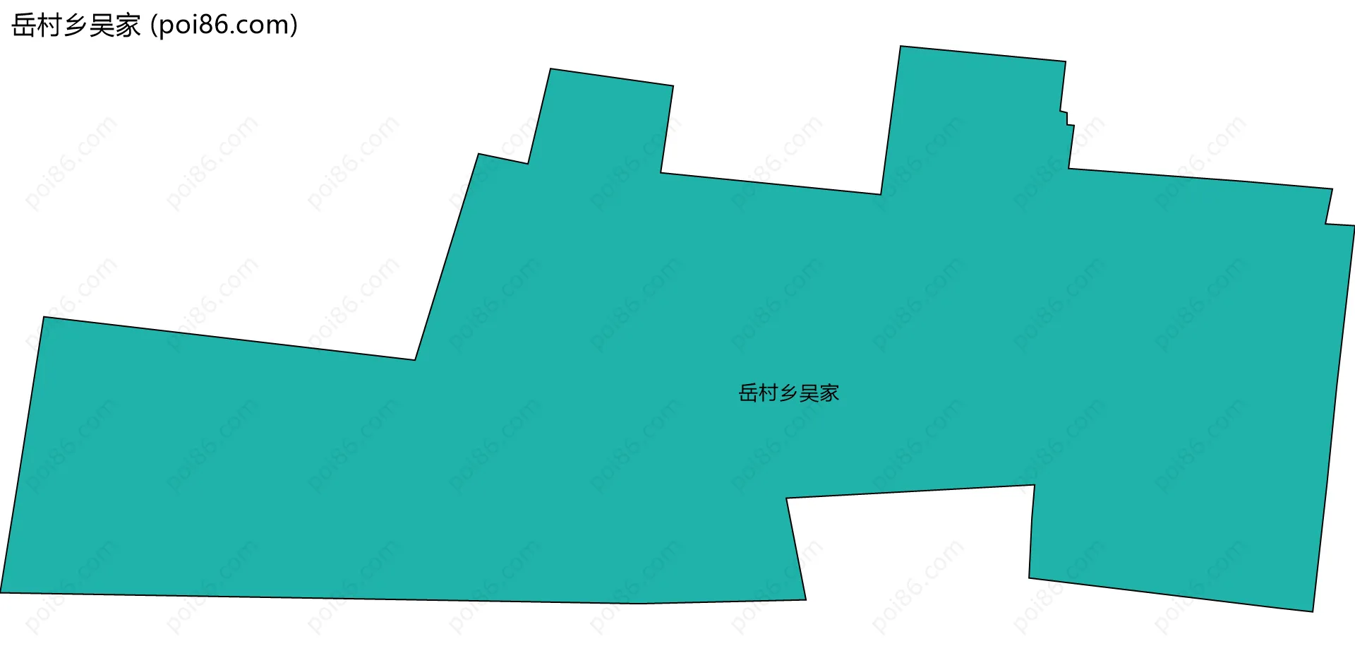 岳村乡吴家边界地图