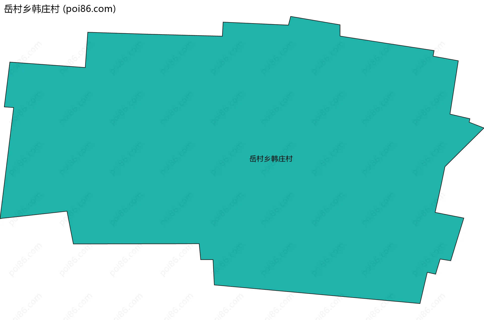 岳村乡韩庄村边界地图