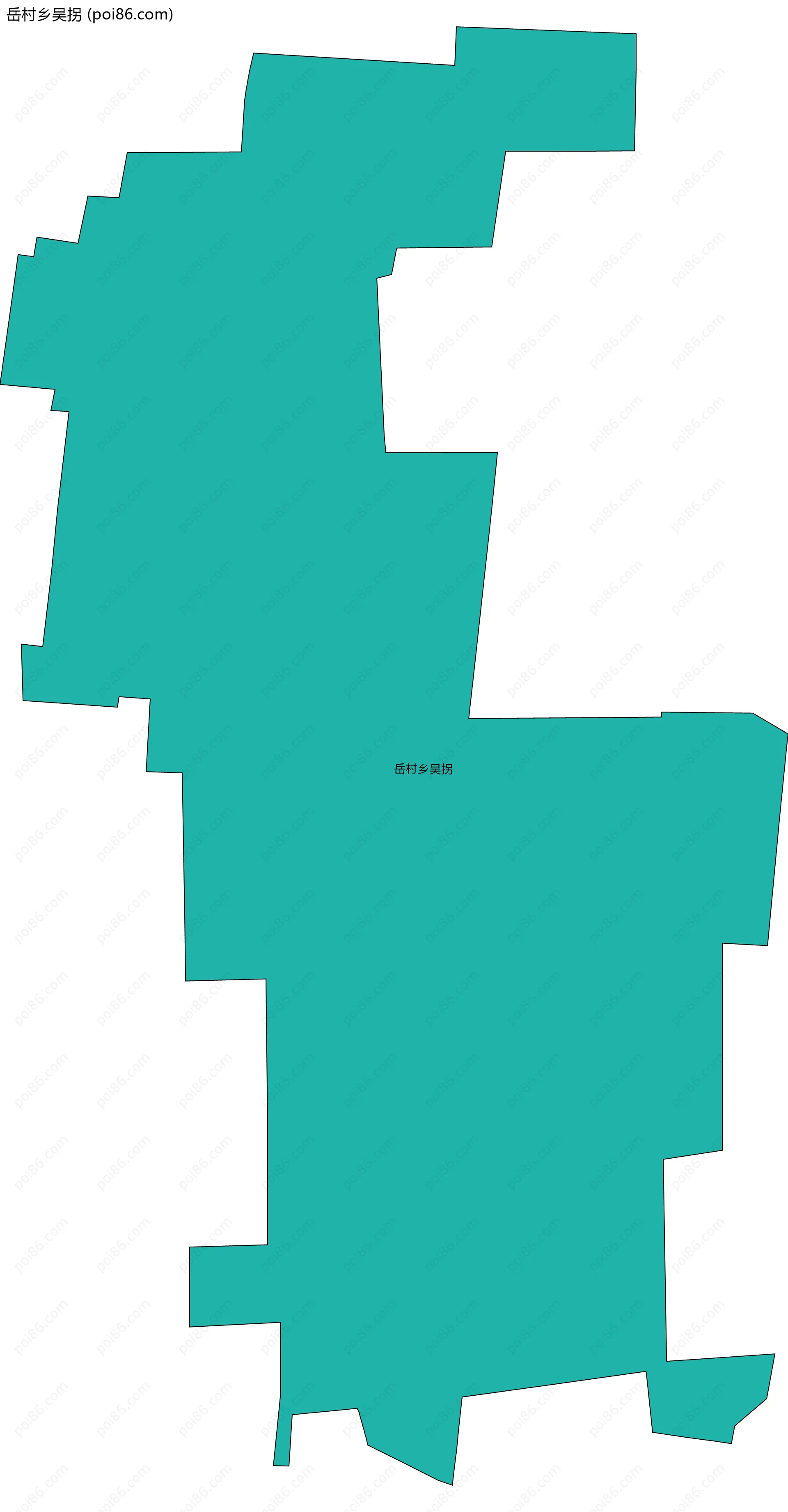 岳村乡吴拐边界地图