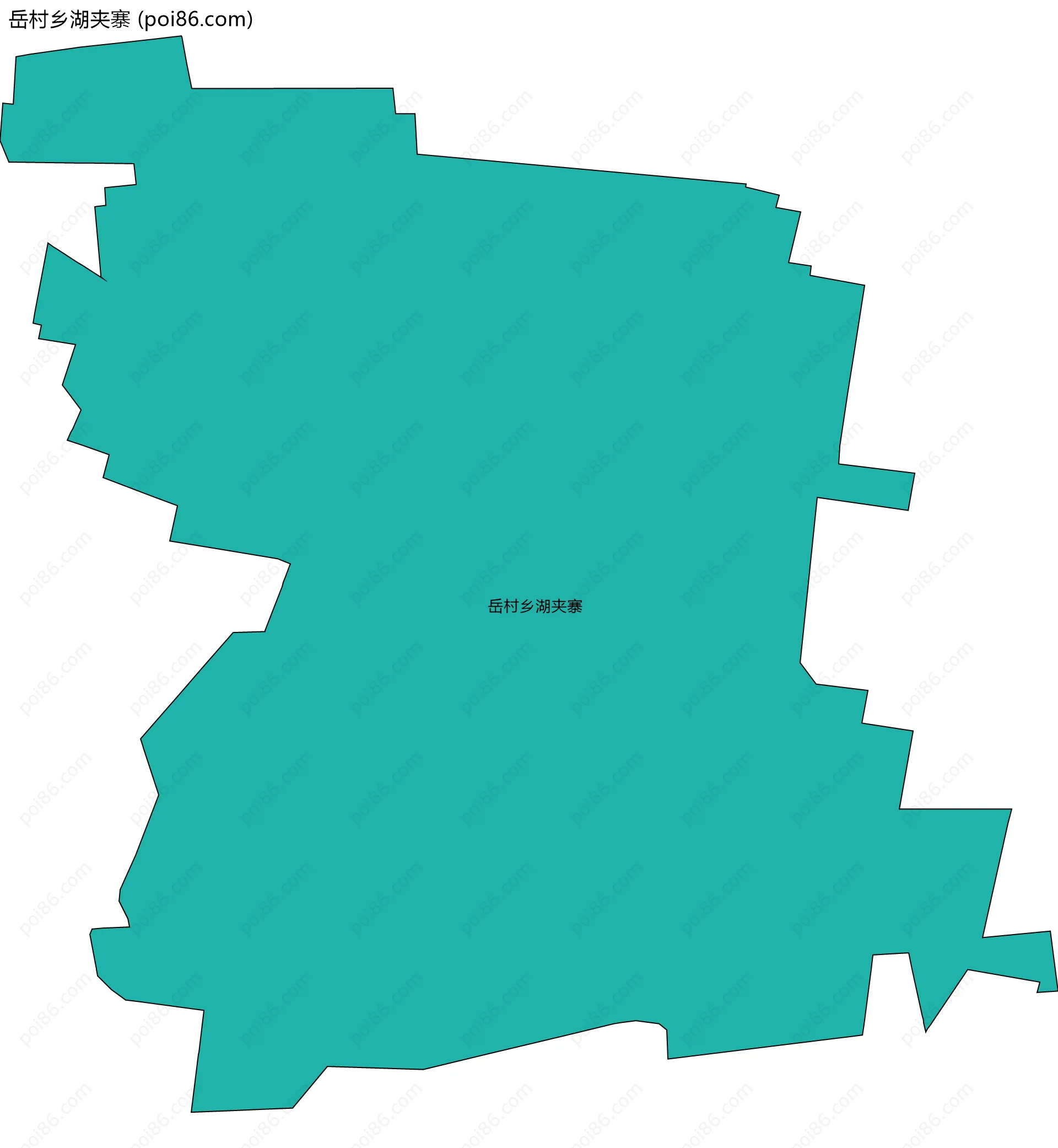 岳村乡湖夹寨边界地图