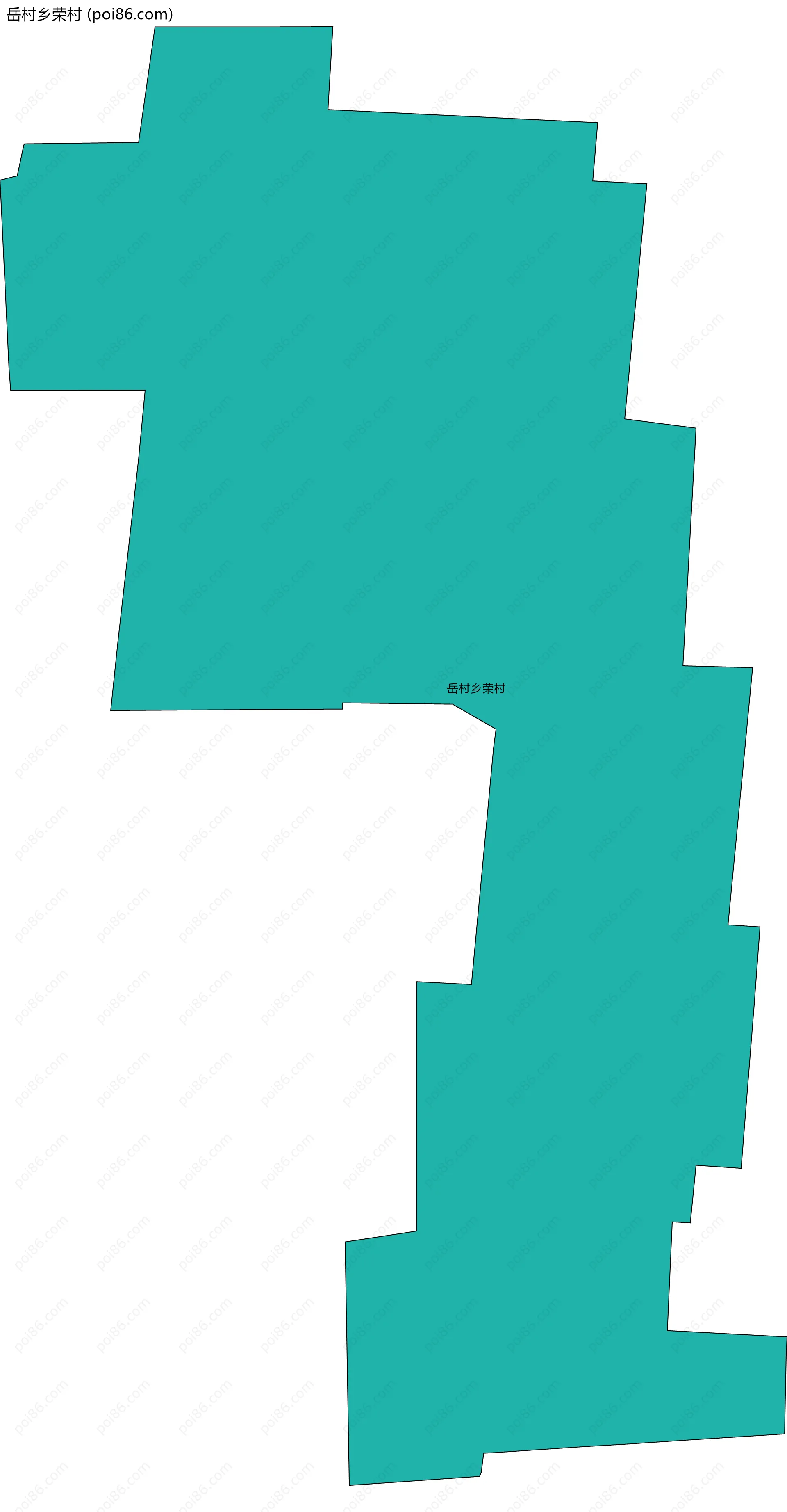 岳村乡荣村边界地图