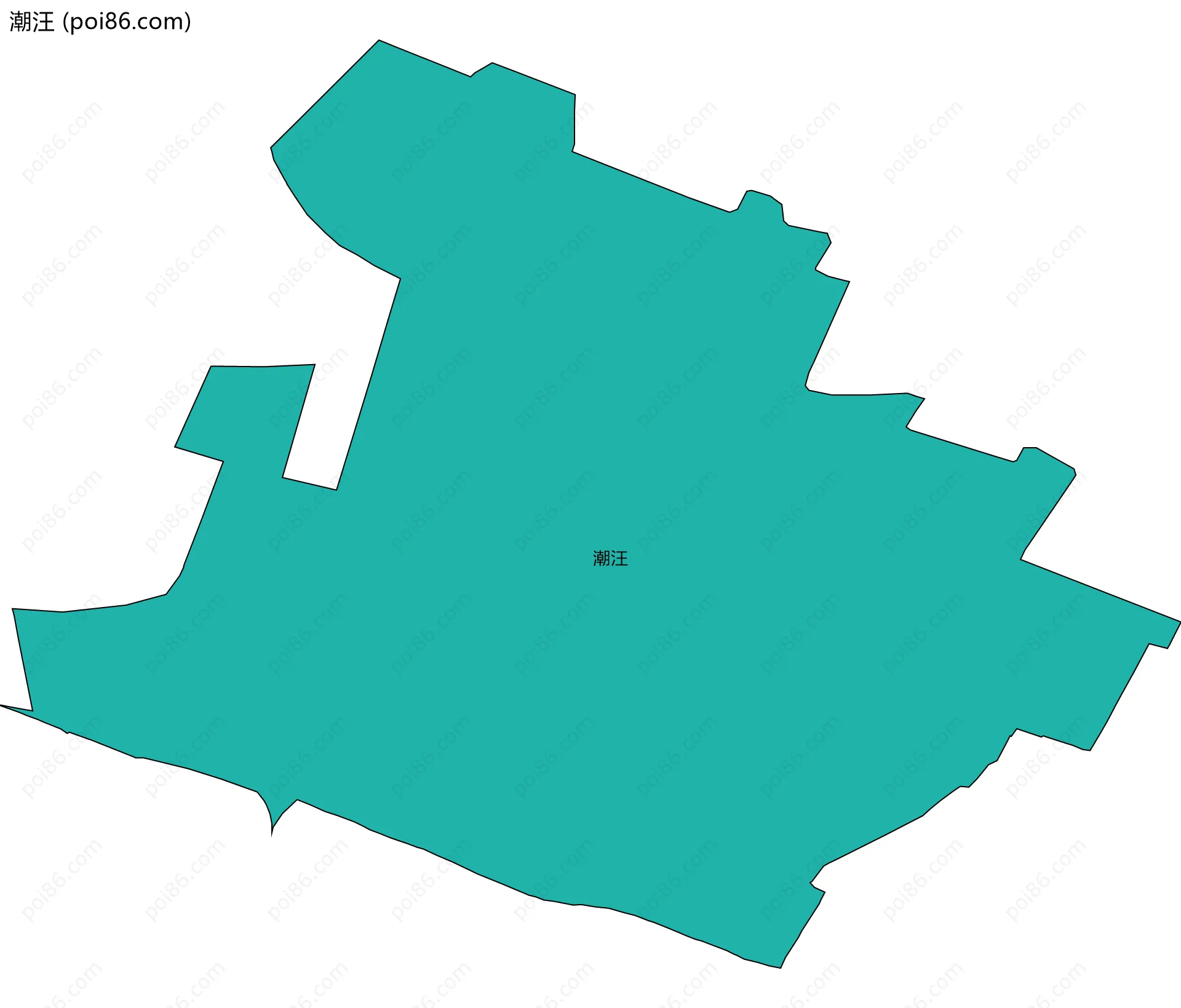 潮汪边界地图