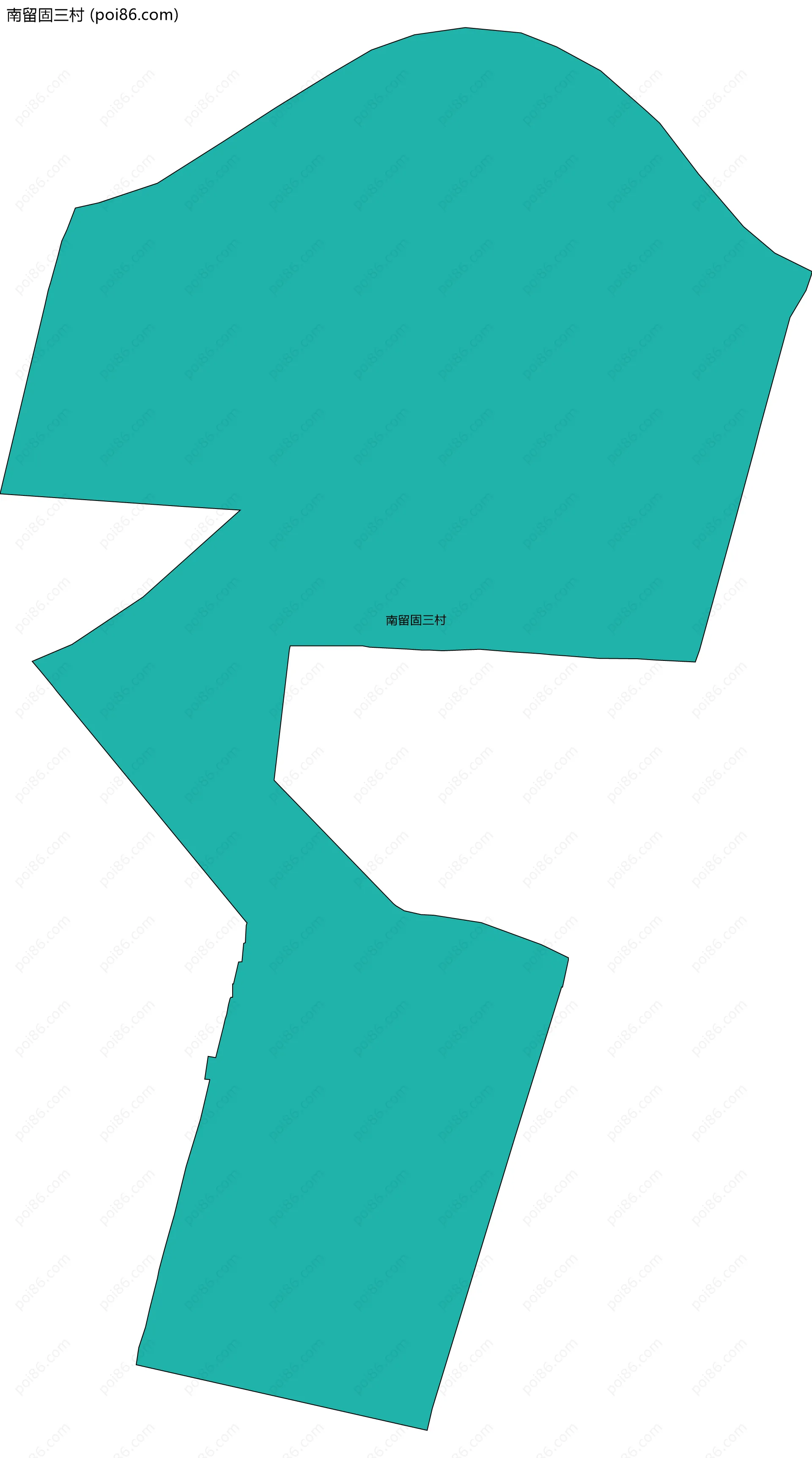 南留固三村边界地图