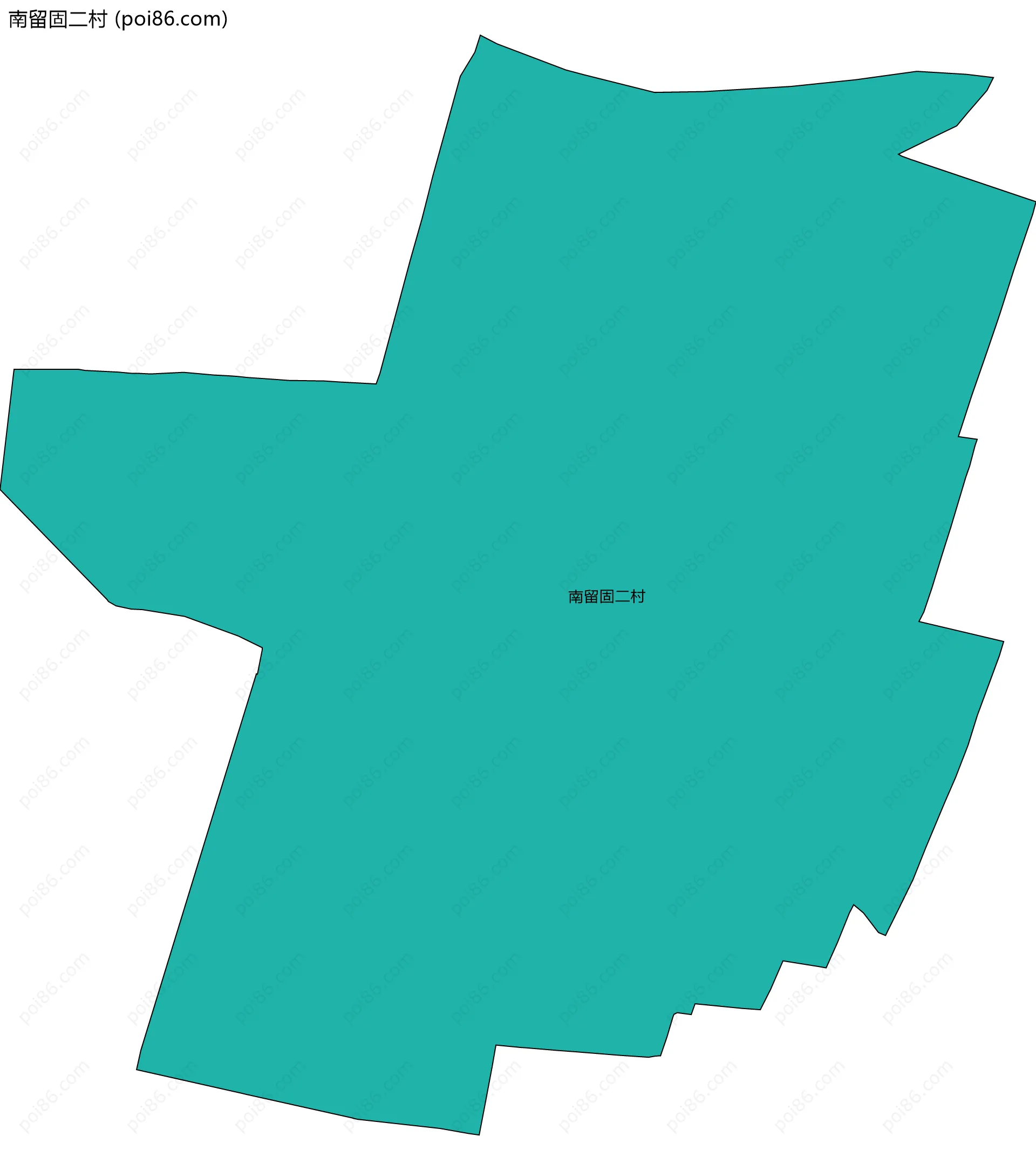 南留固二村边界地图