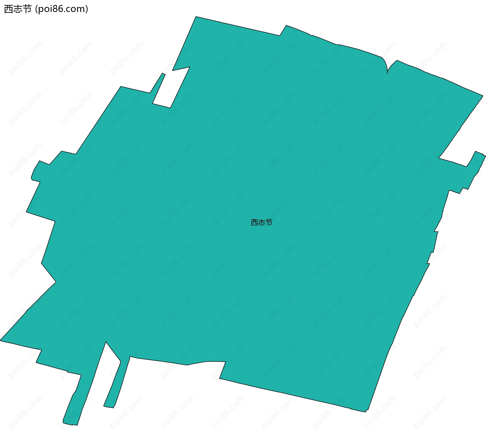 西志节边界地图