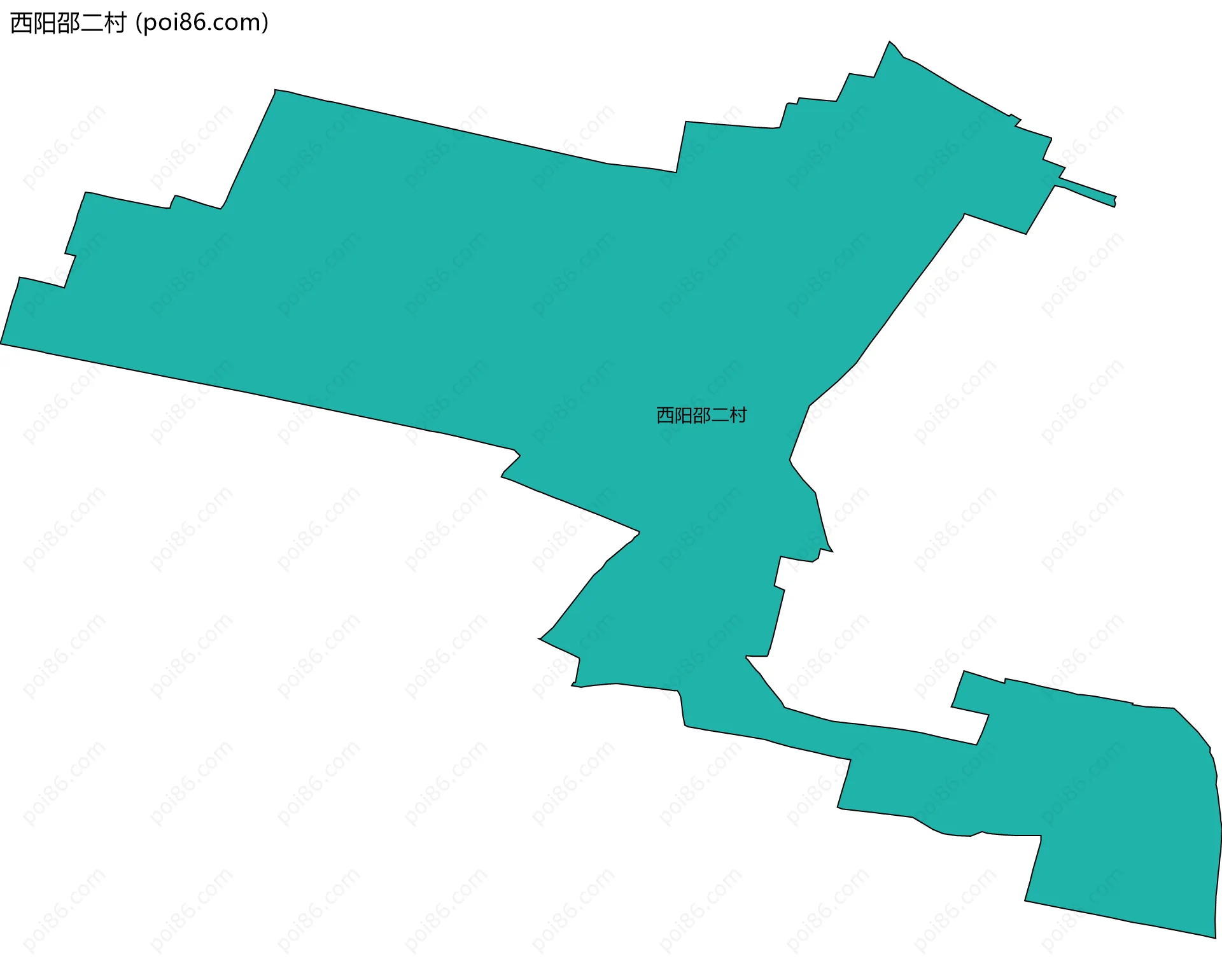 西阳邵二村边界地图