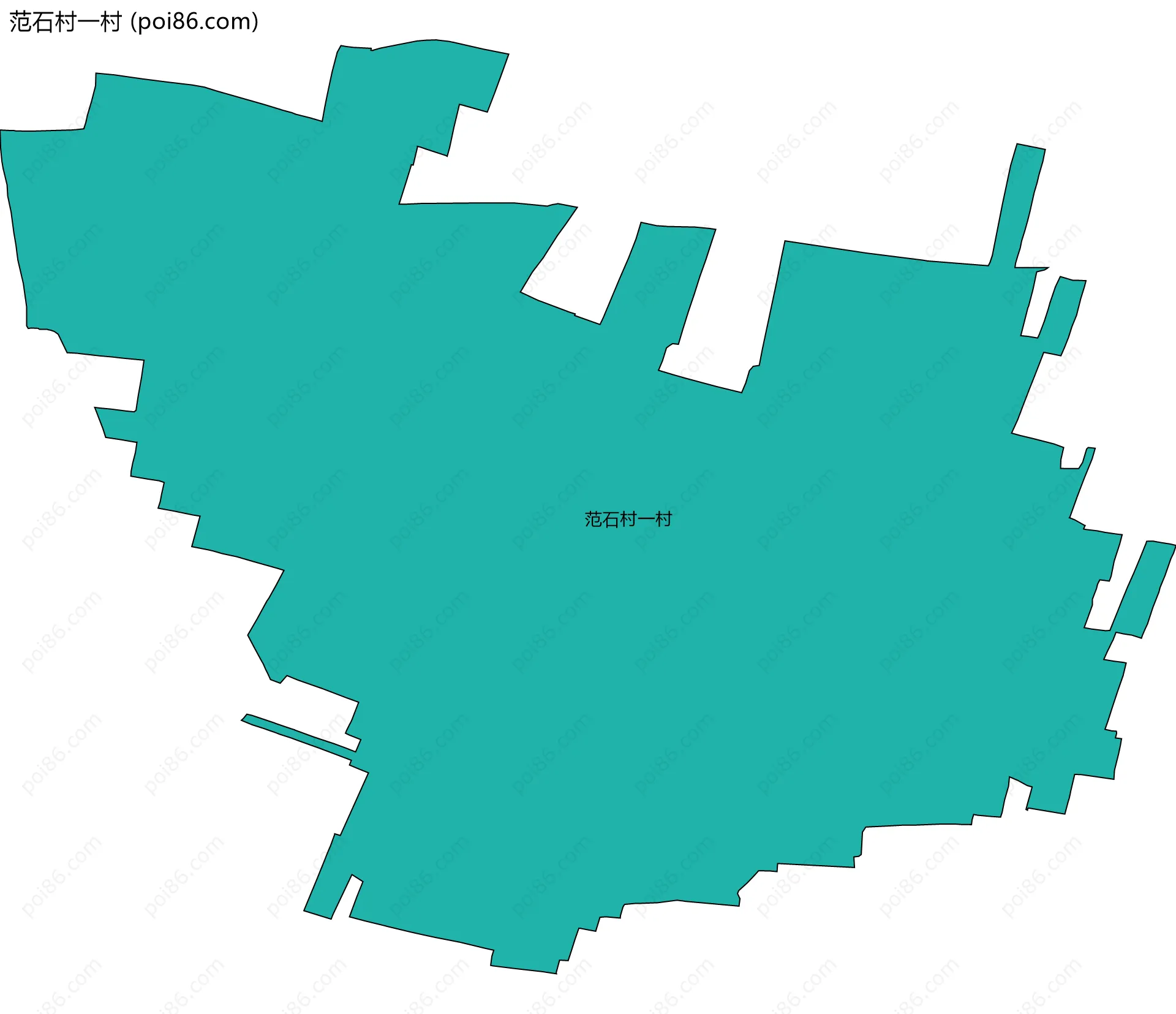 范石村一村边界地图