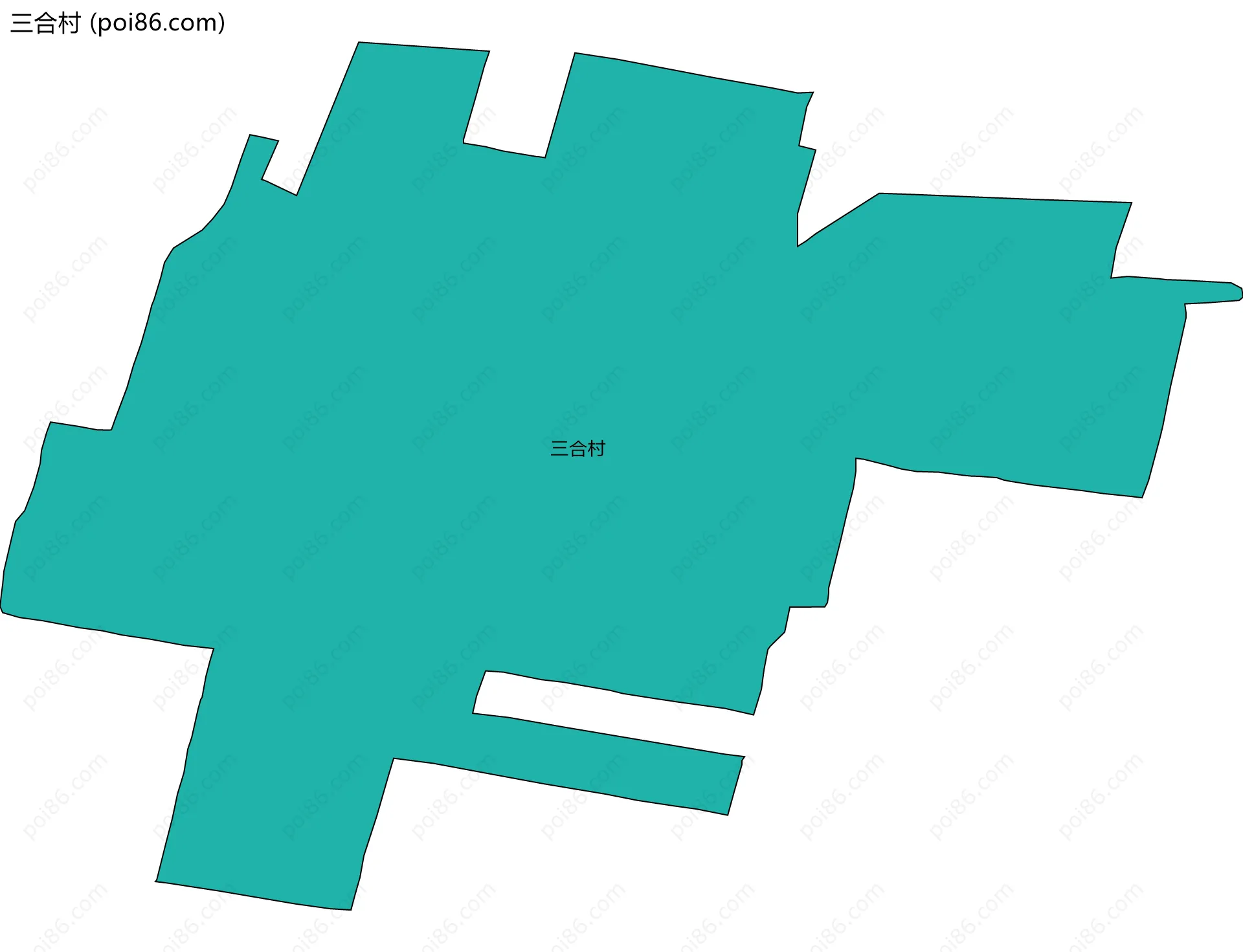 三合村边界地图