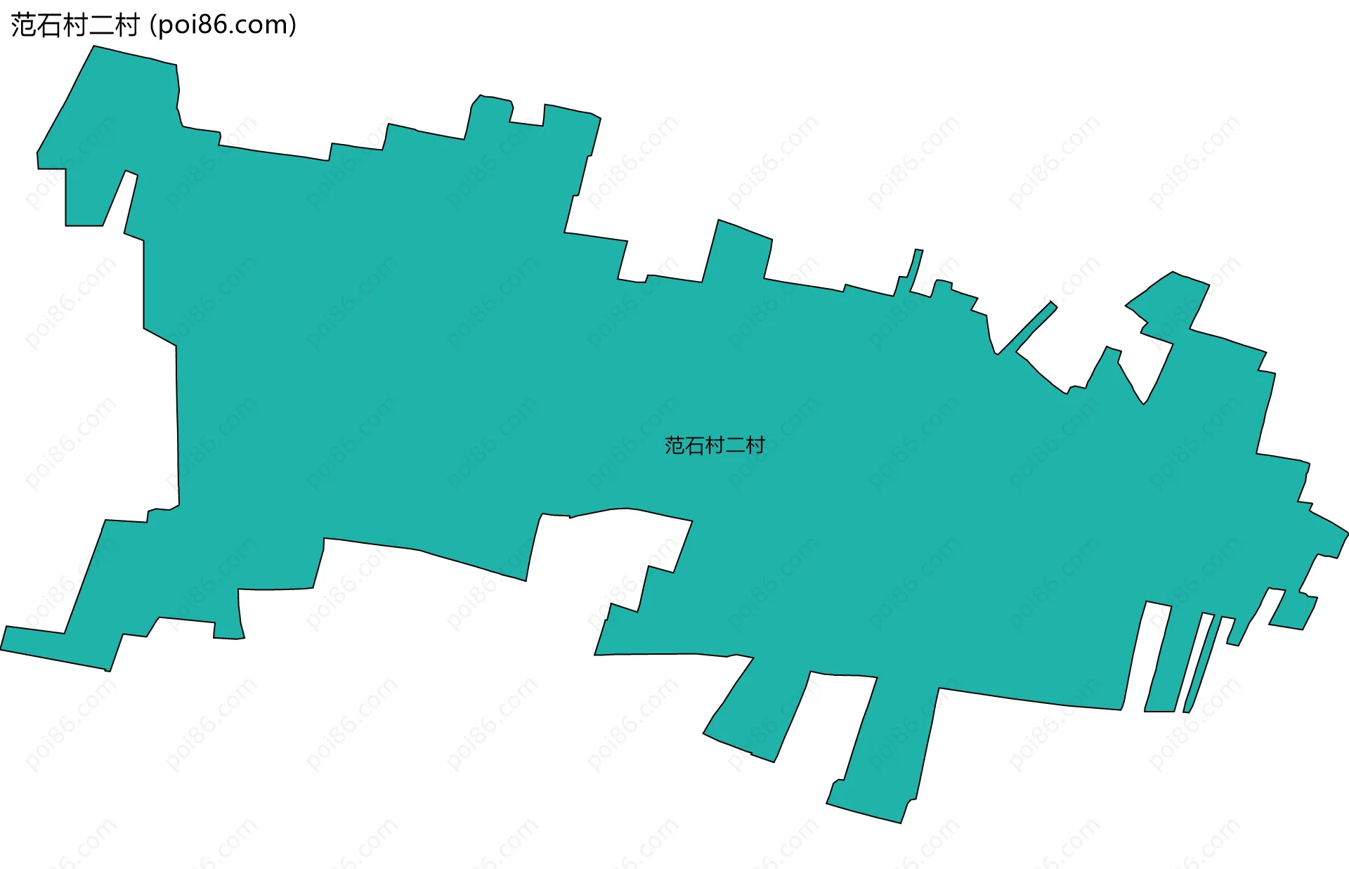 范石村二村边界地图