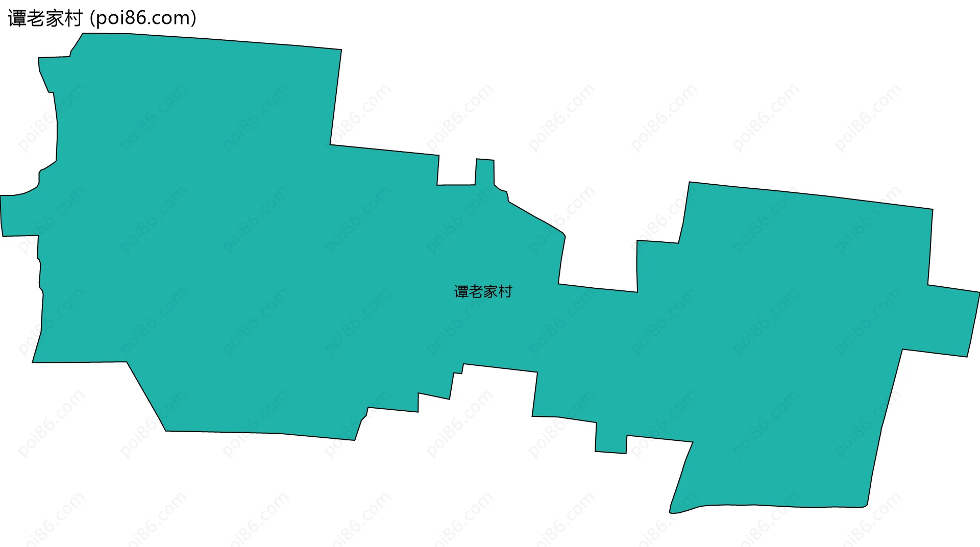 谭老家村边界地图