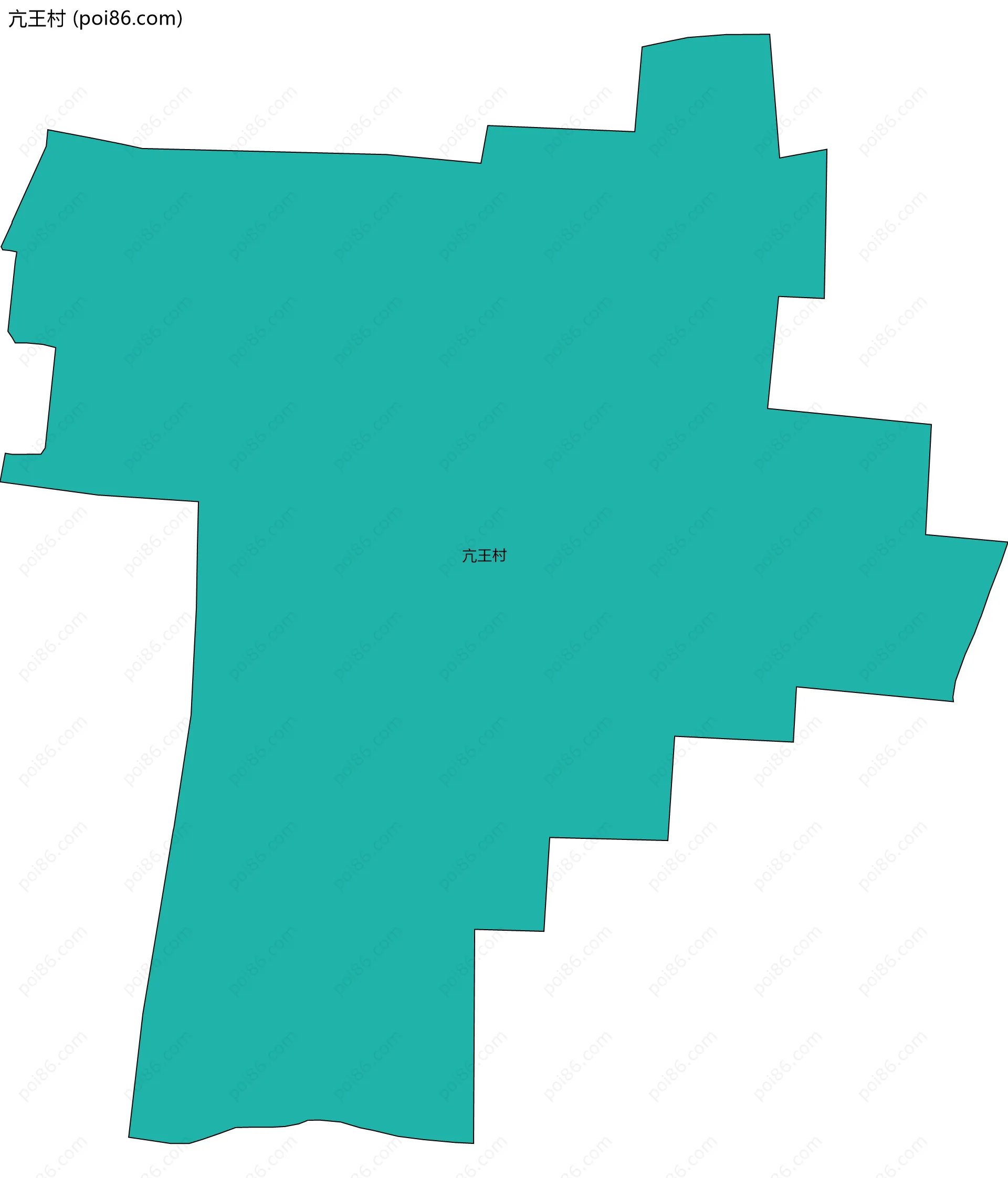 亢王村边界地图