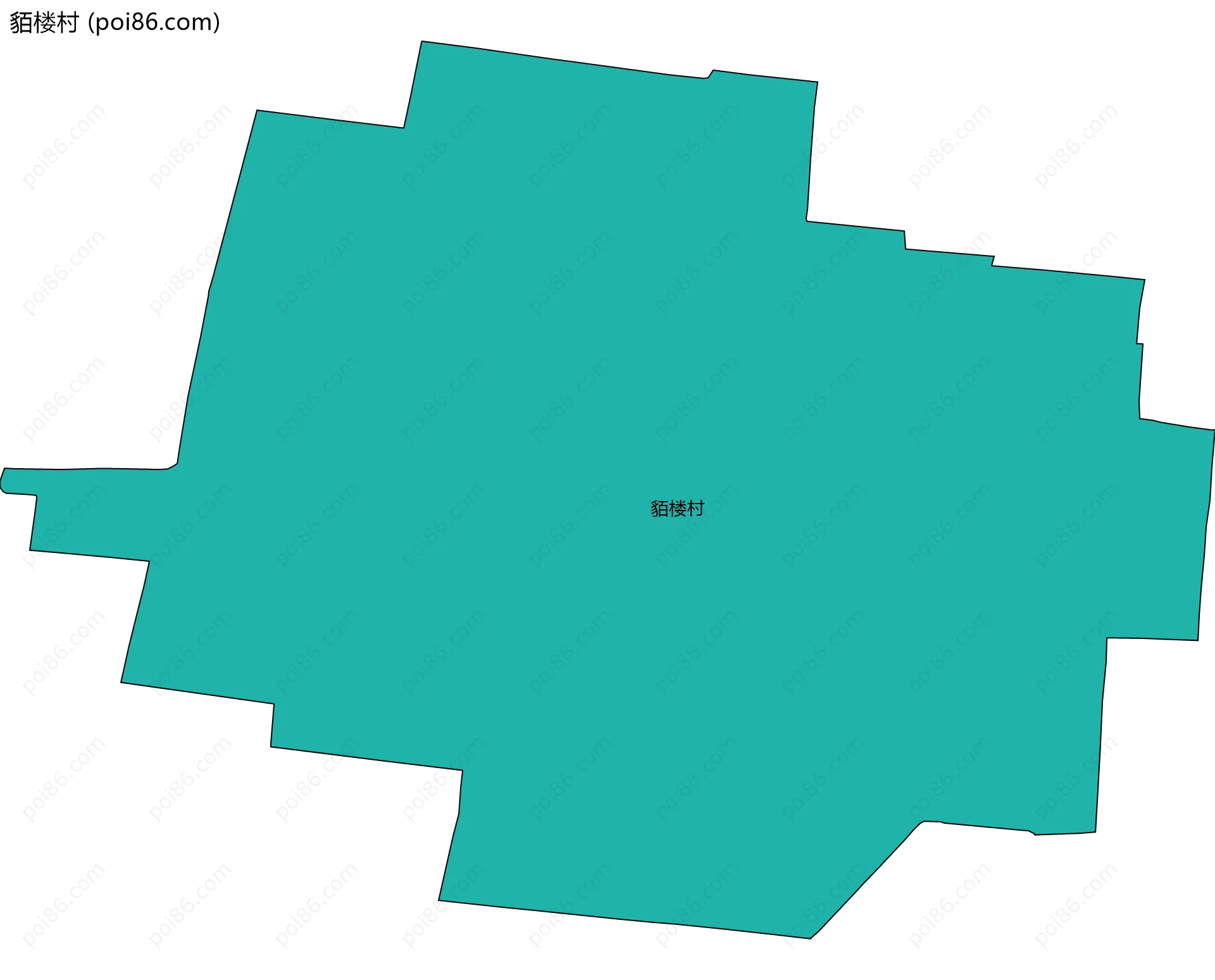 貊楼村边界地图