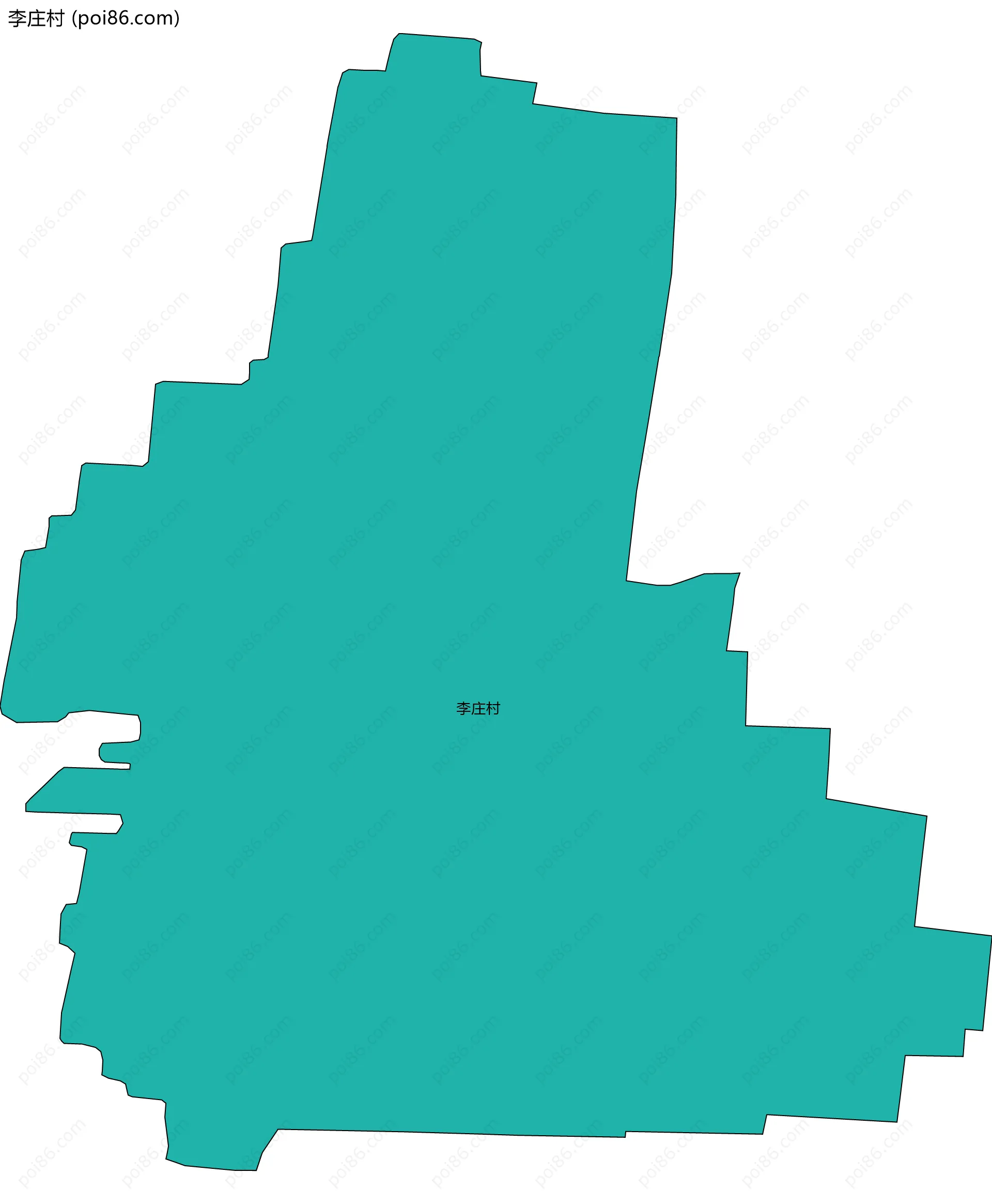 李庄村边界地图