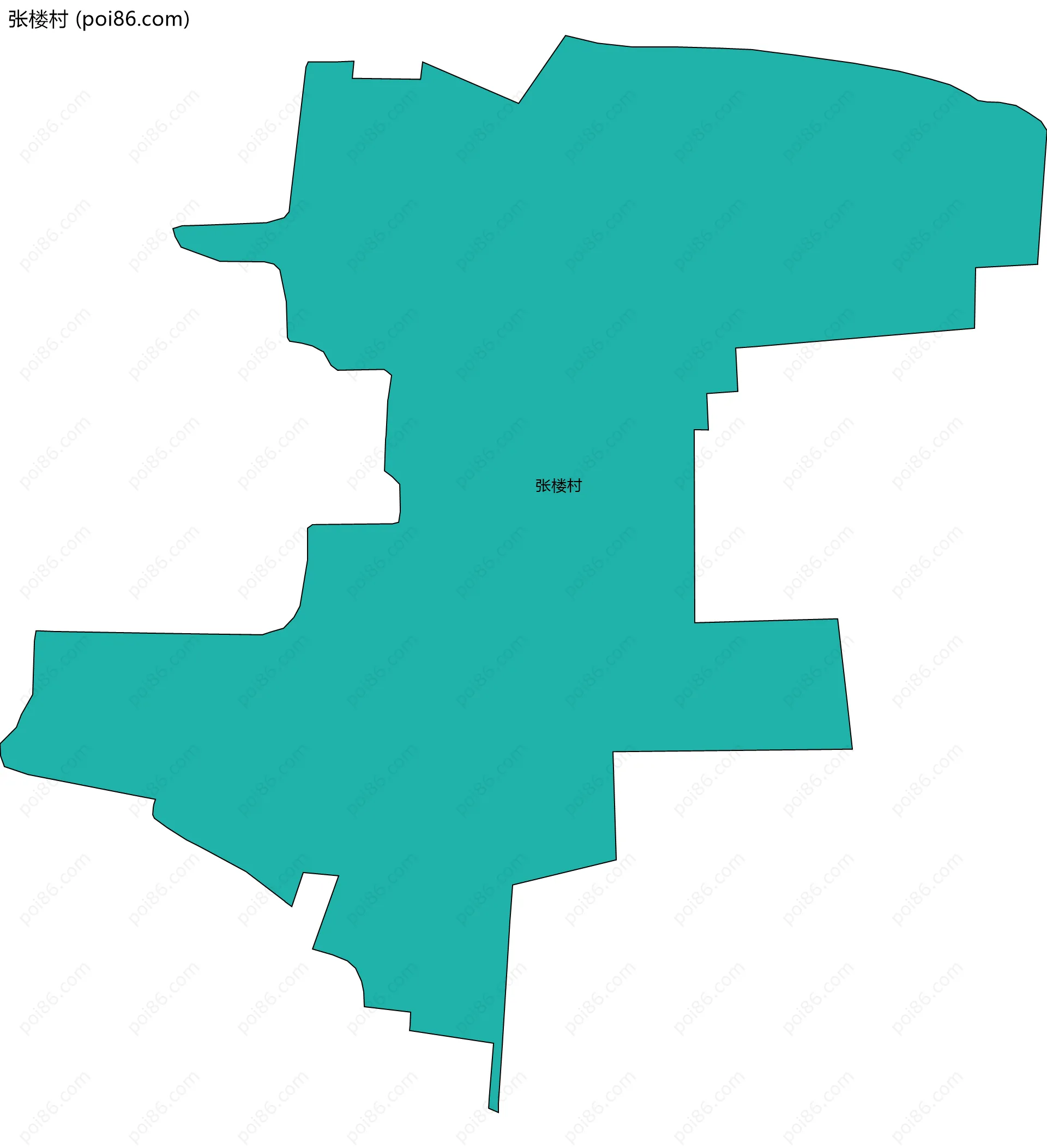 张楼村边界地图