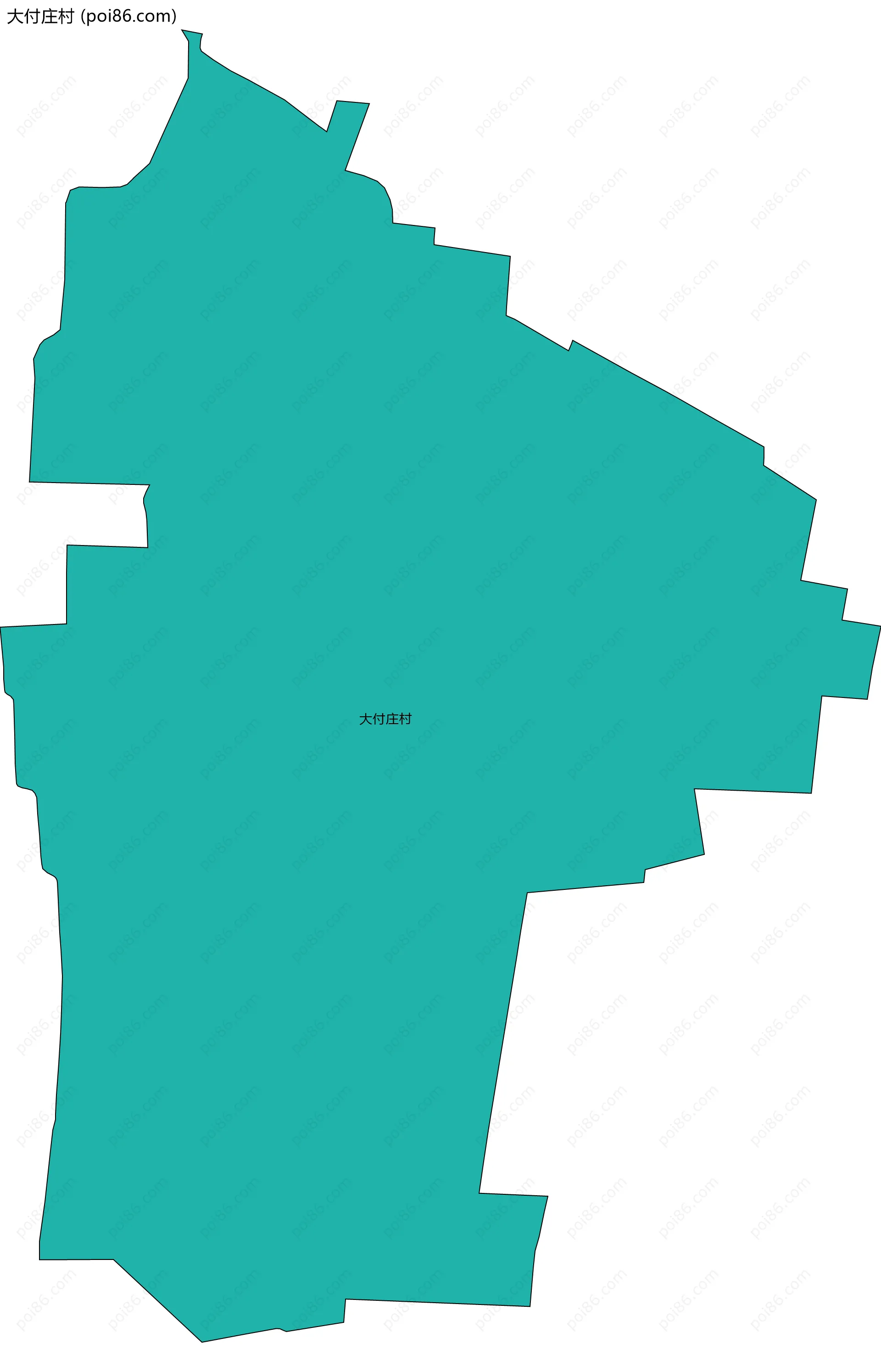 大付庄村边界地图