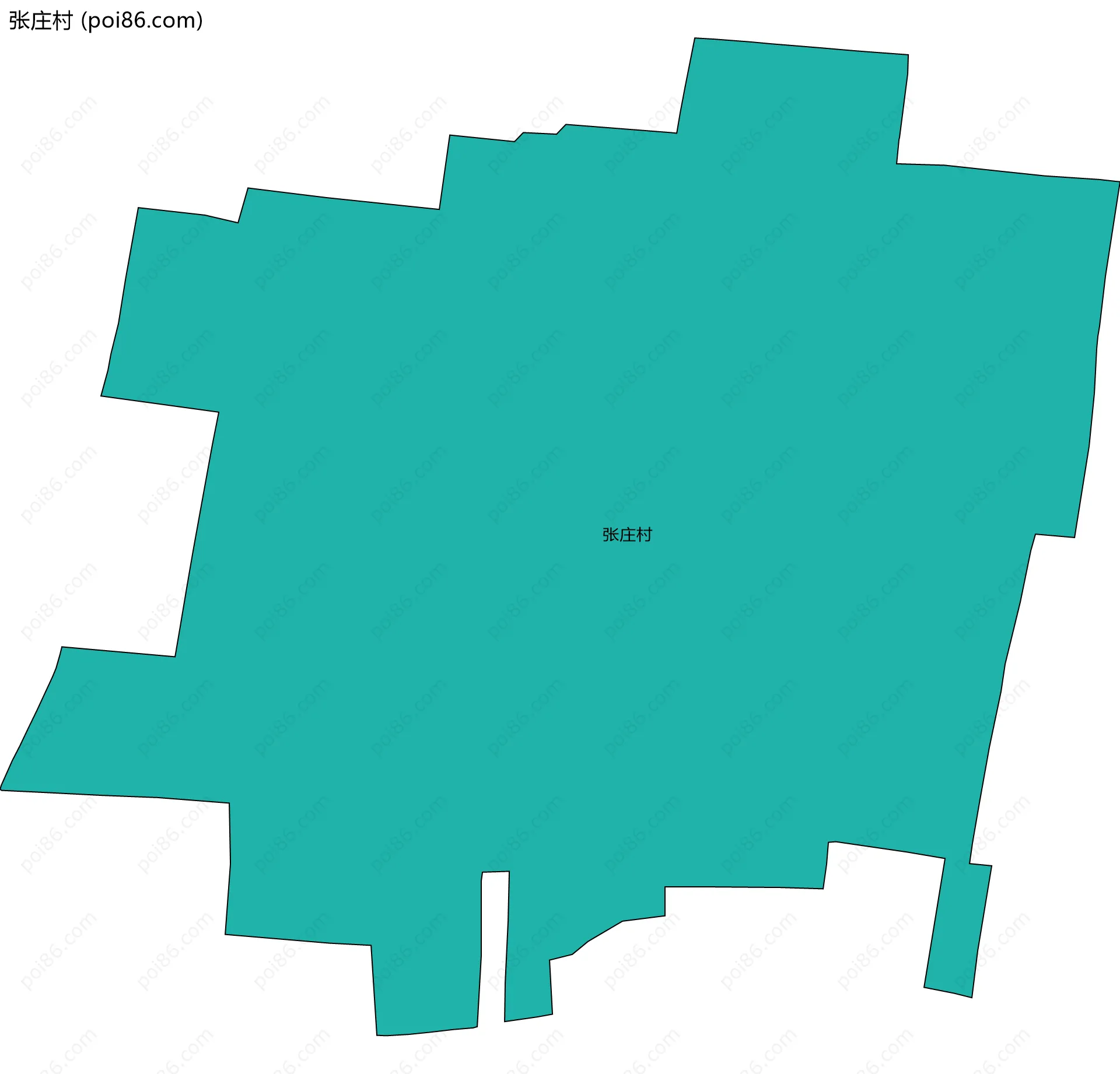 张庄村边界地图