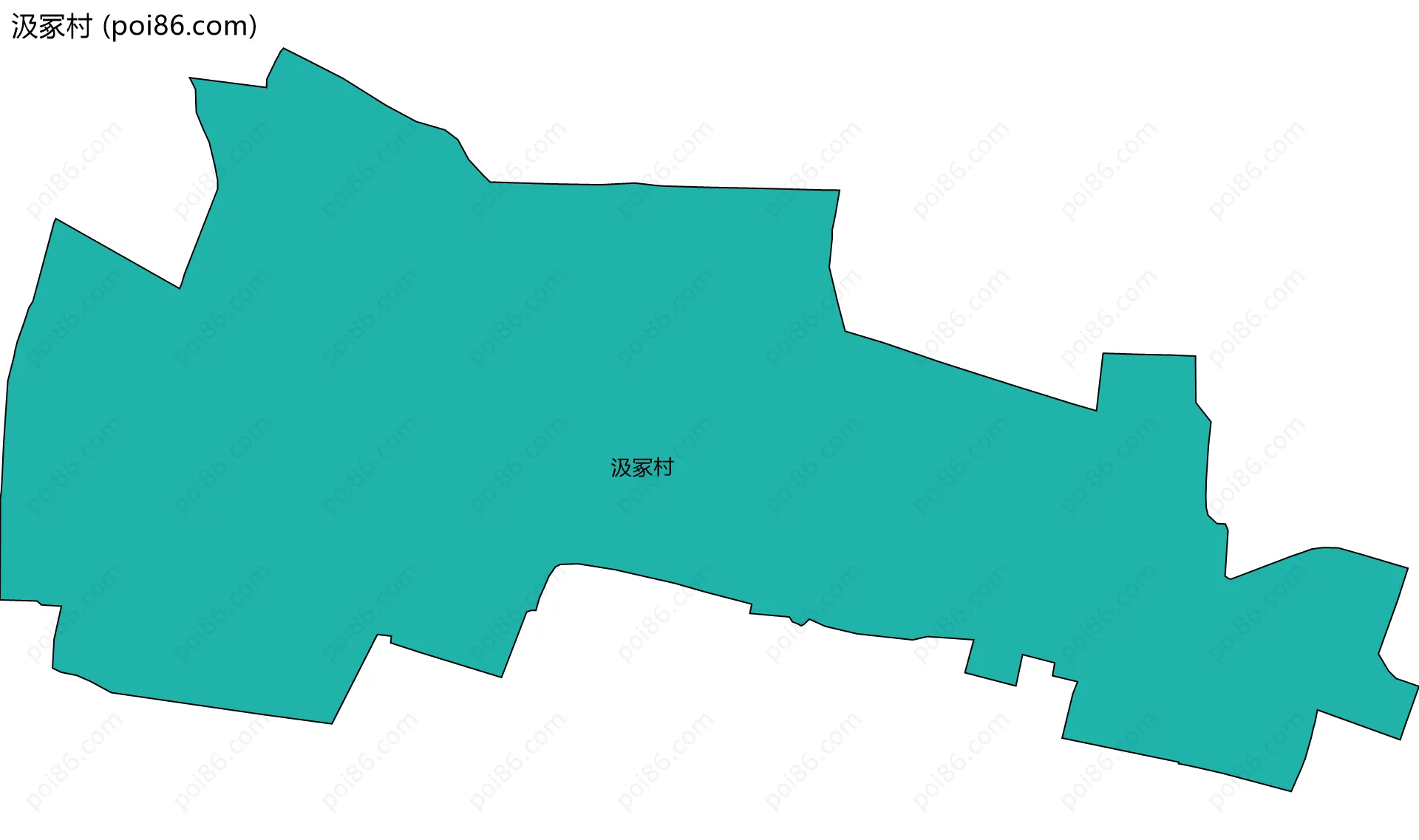 汲冢村边界地图