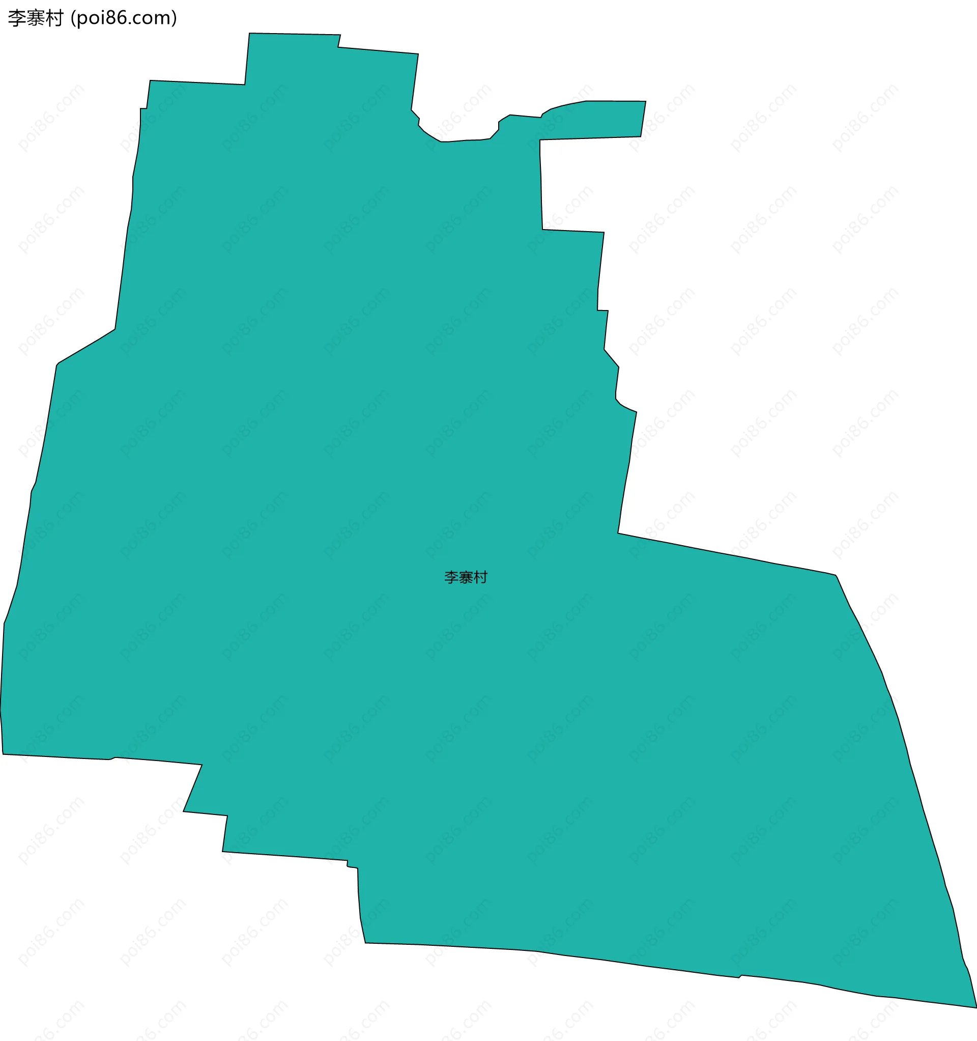 李寨村边界地图