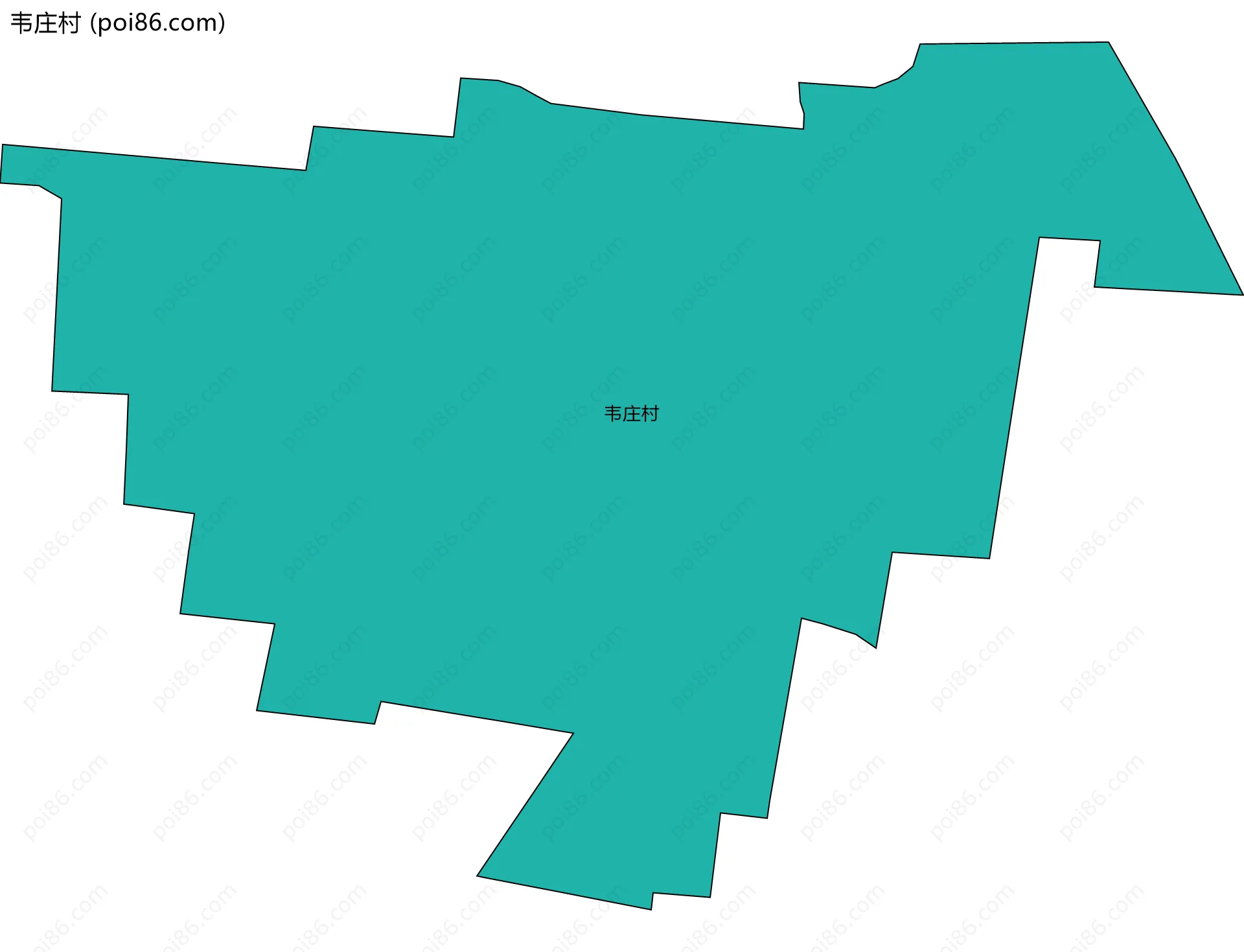 韦庄村边界地图