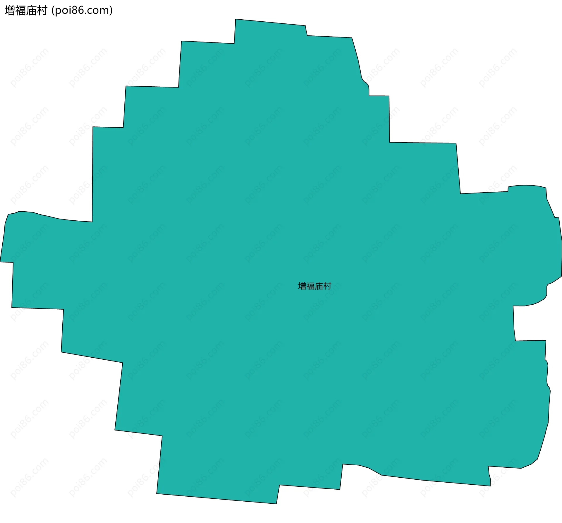 增福庙村边界地图