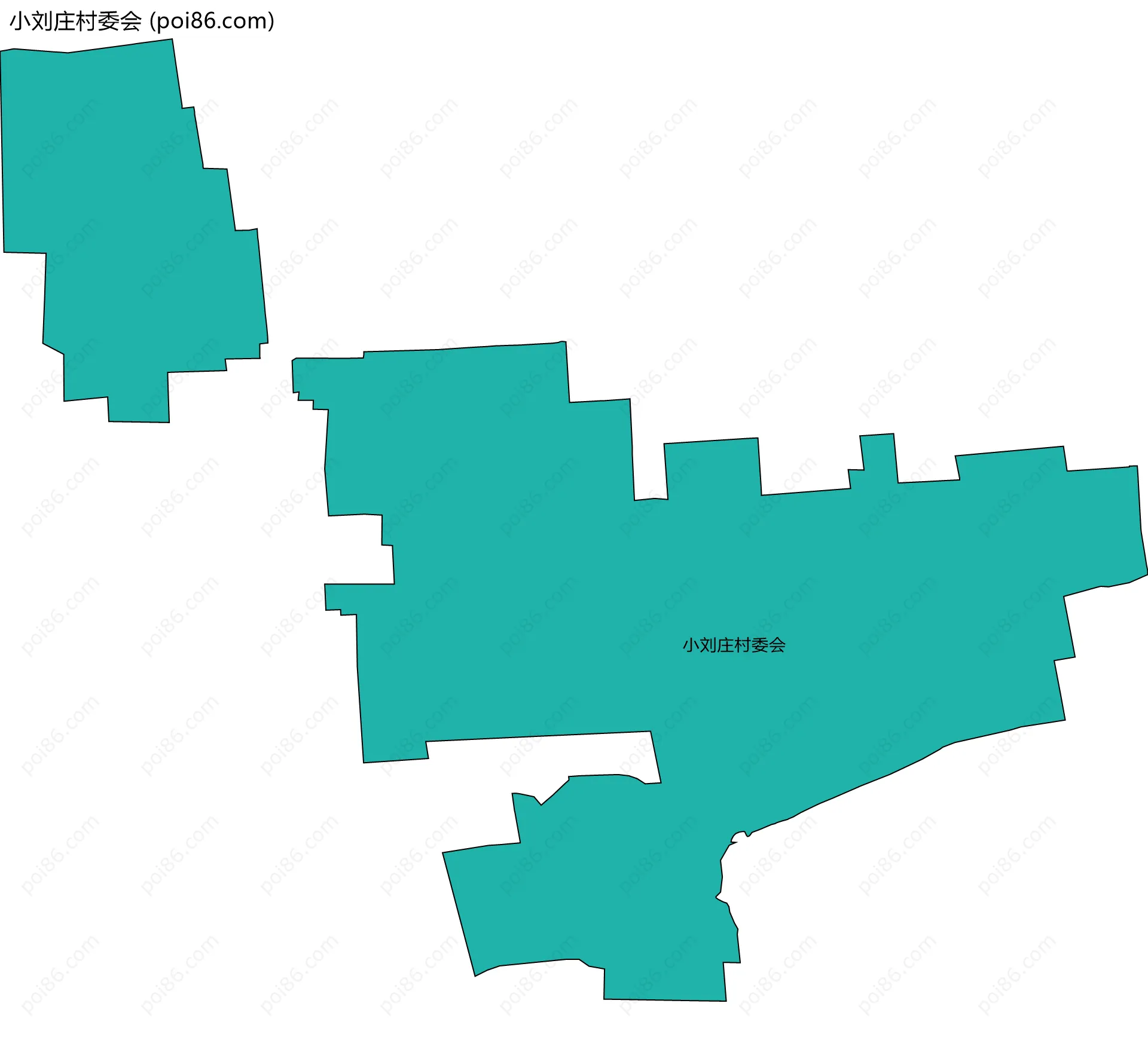 小刘庄村委会边界地图