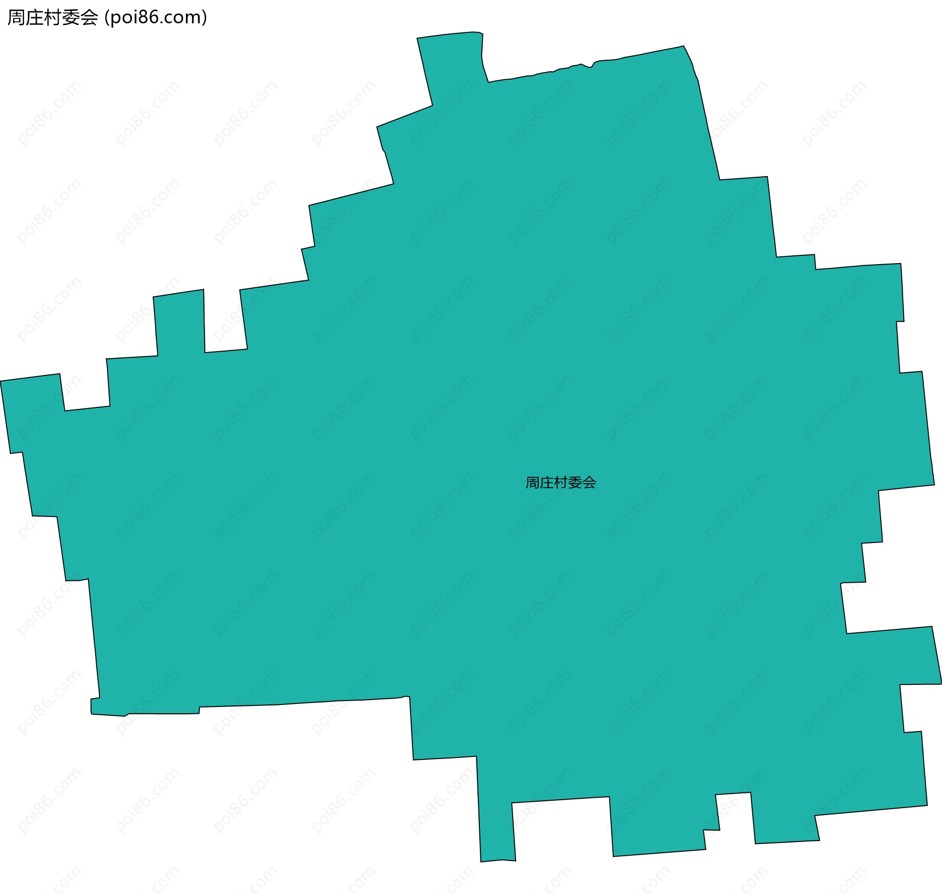周庄村委会边界地图