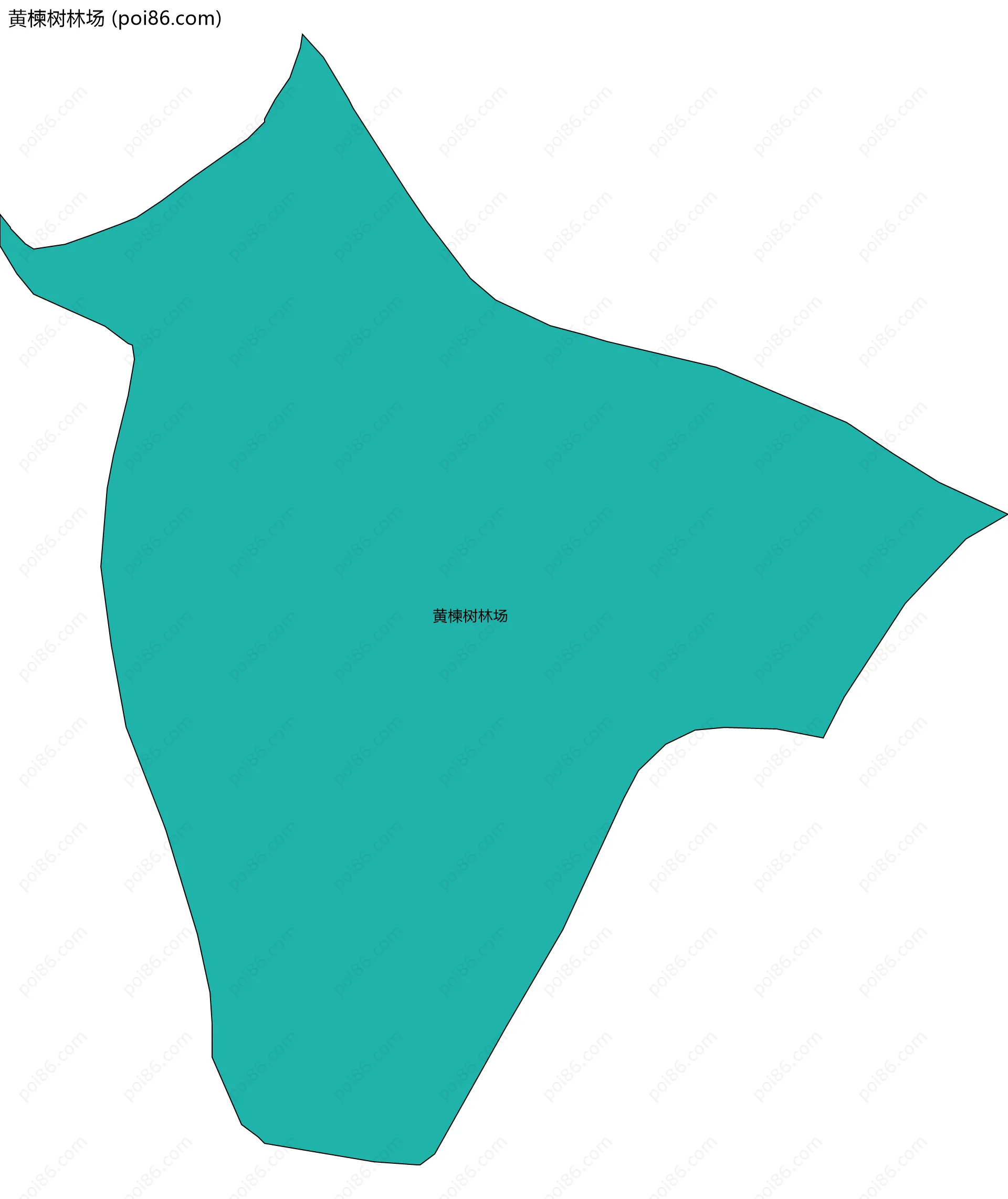 黄楝树林场边界地图(五级行政区划)