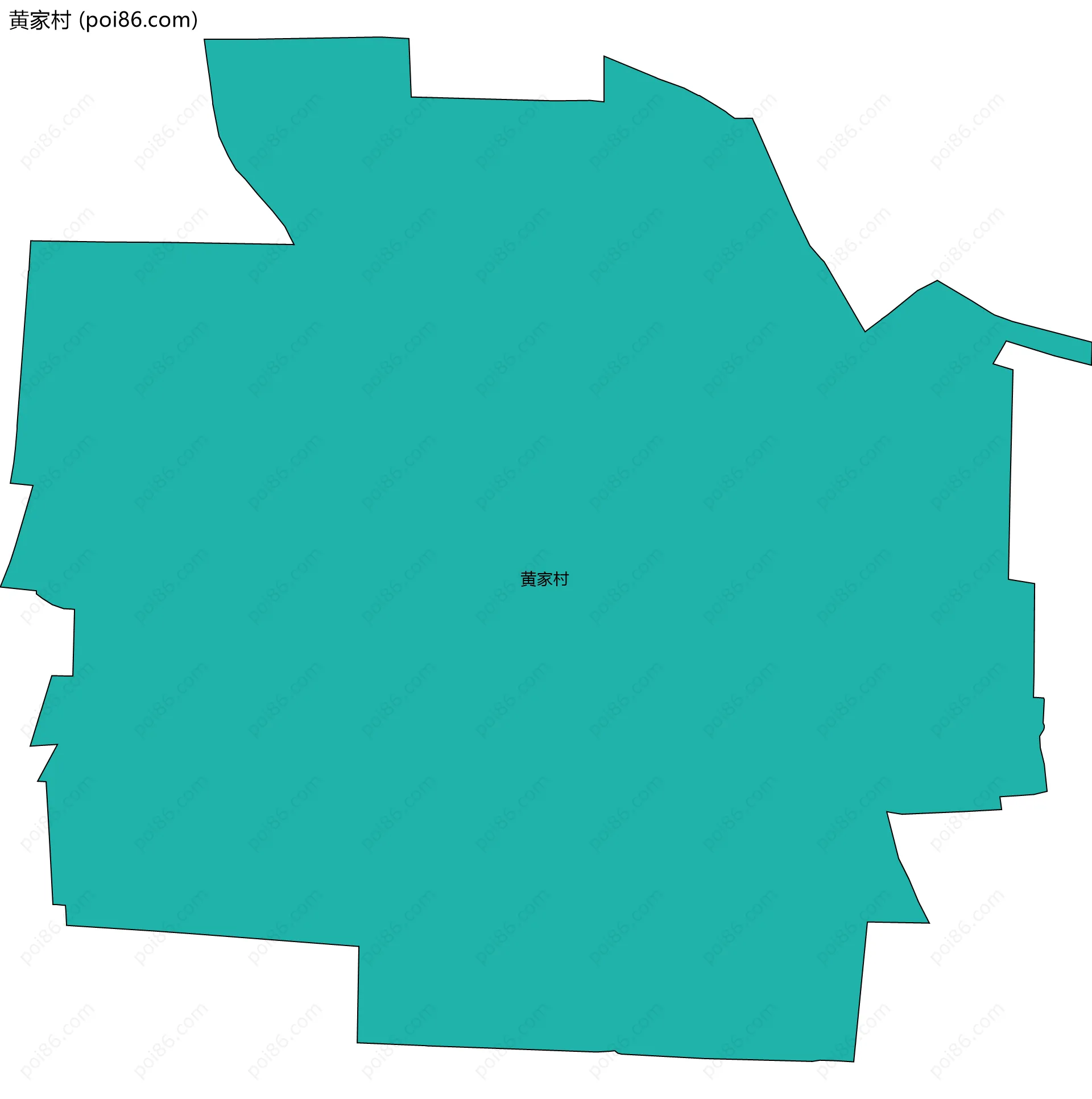 黄家村边界地图
