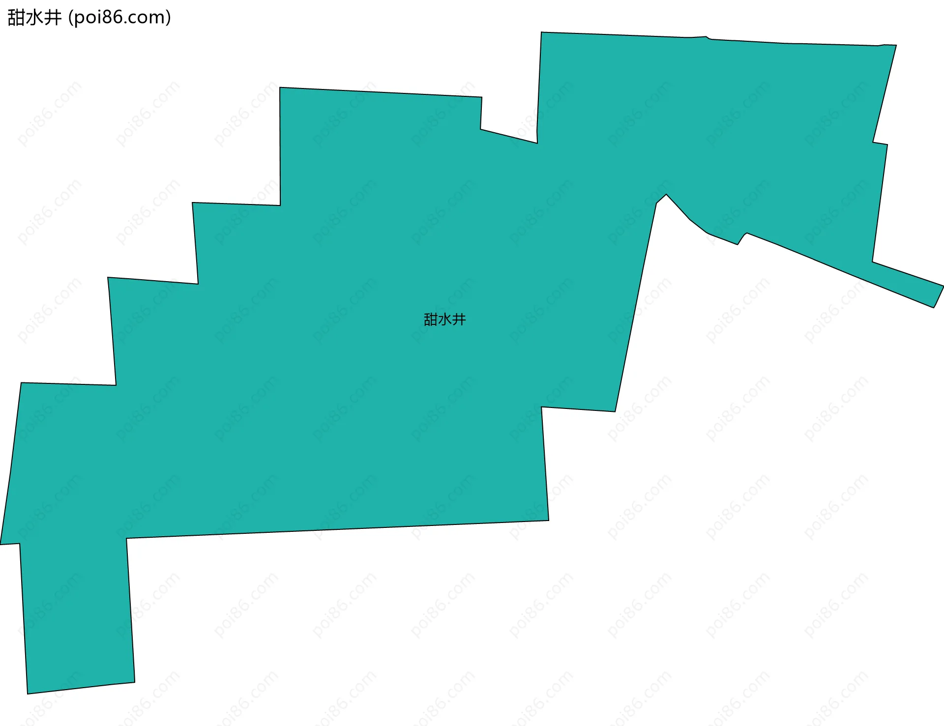 甜水井边界地图