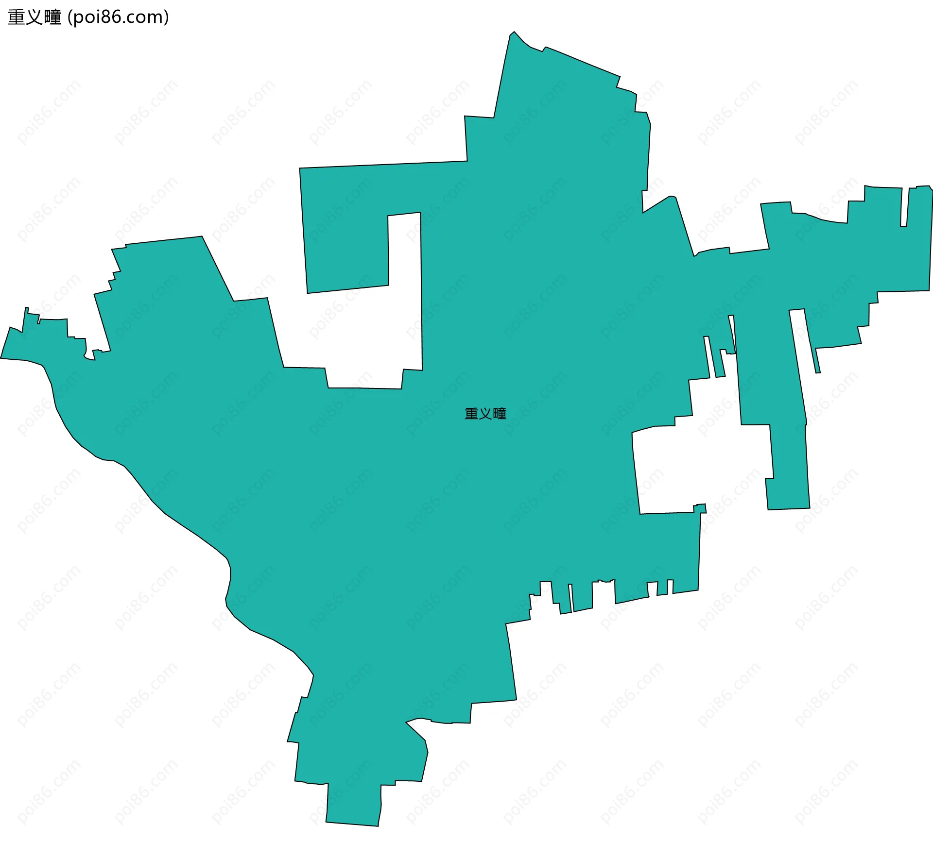 重义疃边界地图