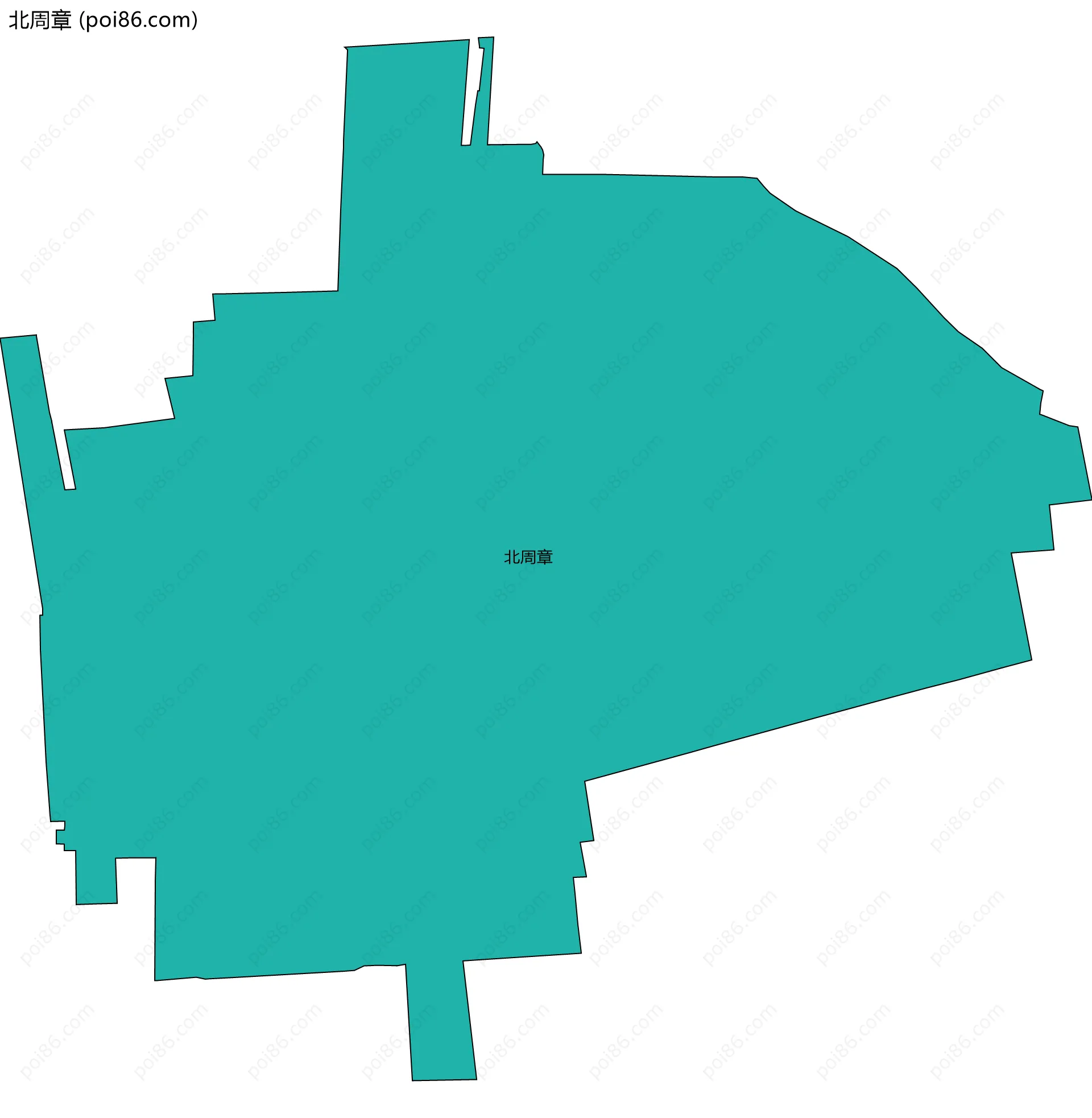 北周章边界地图