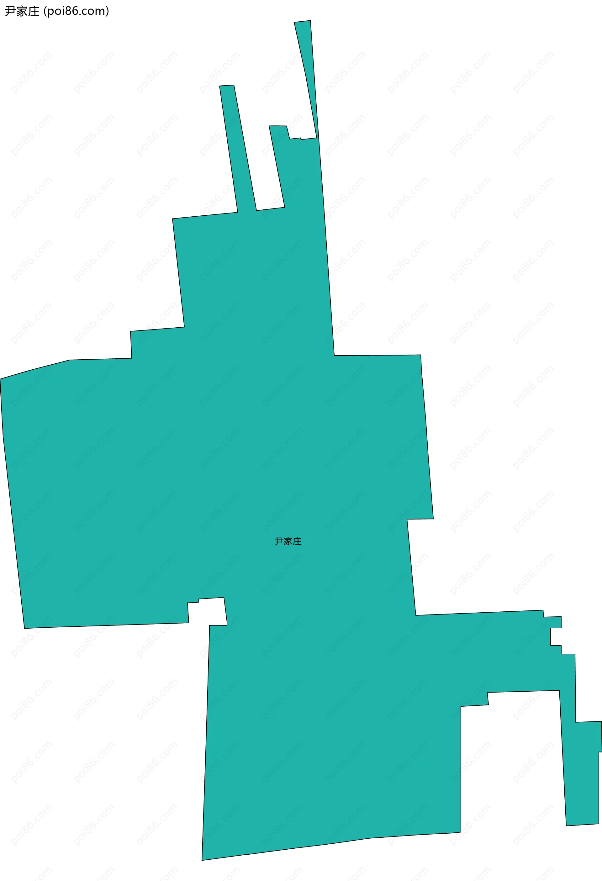 尹家庄边界地图