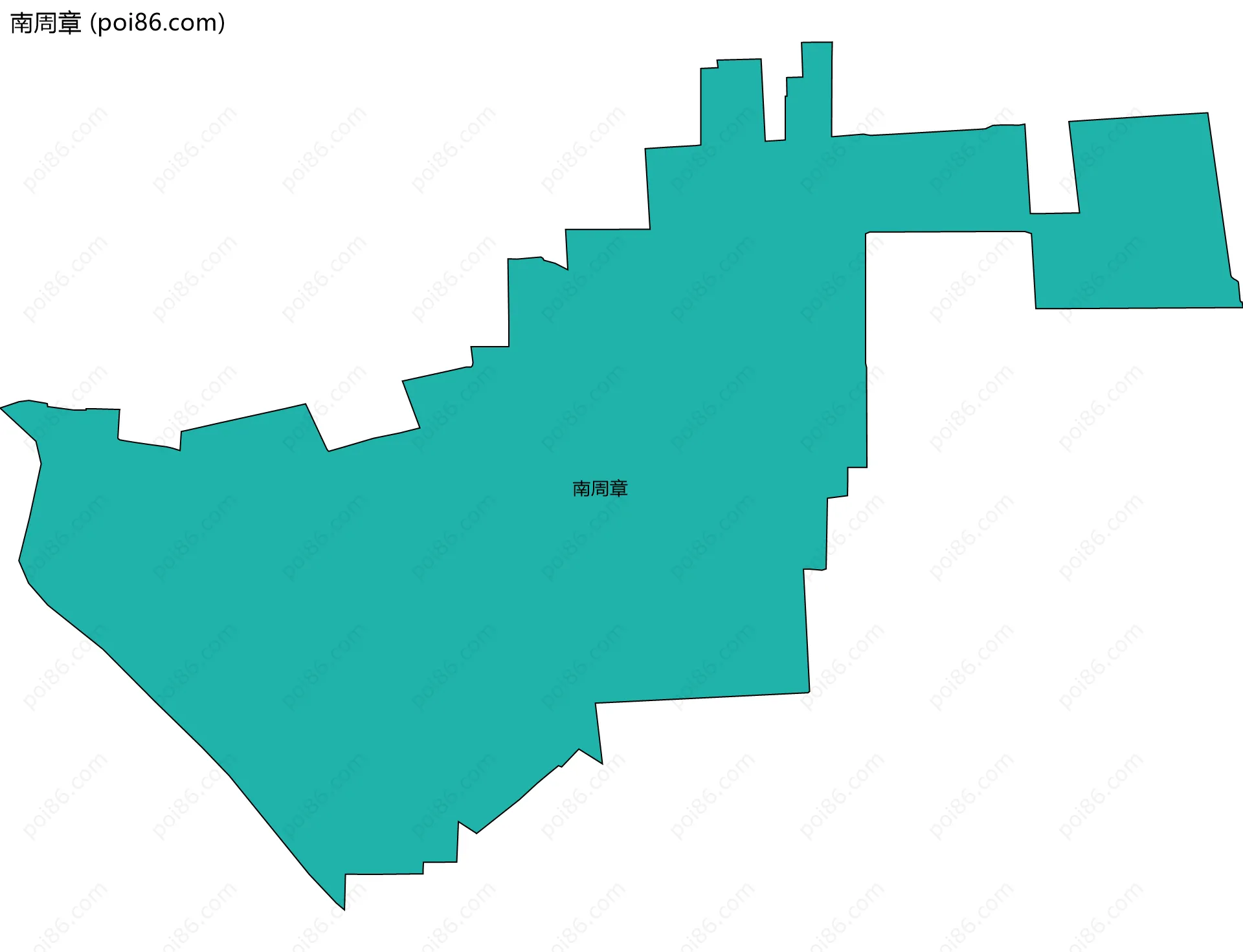 南周章边界地图