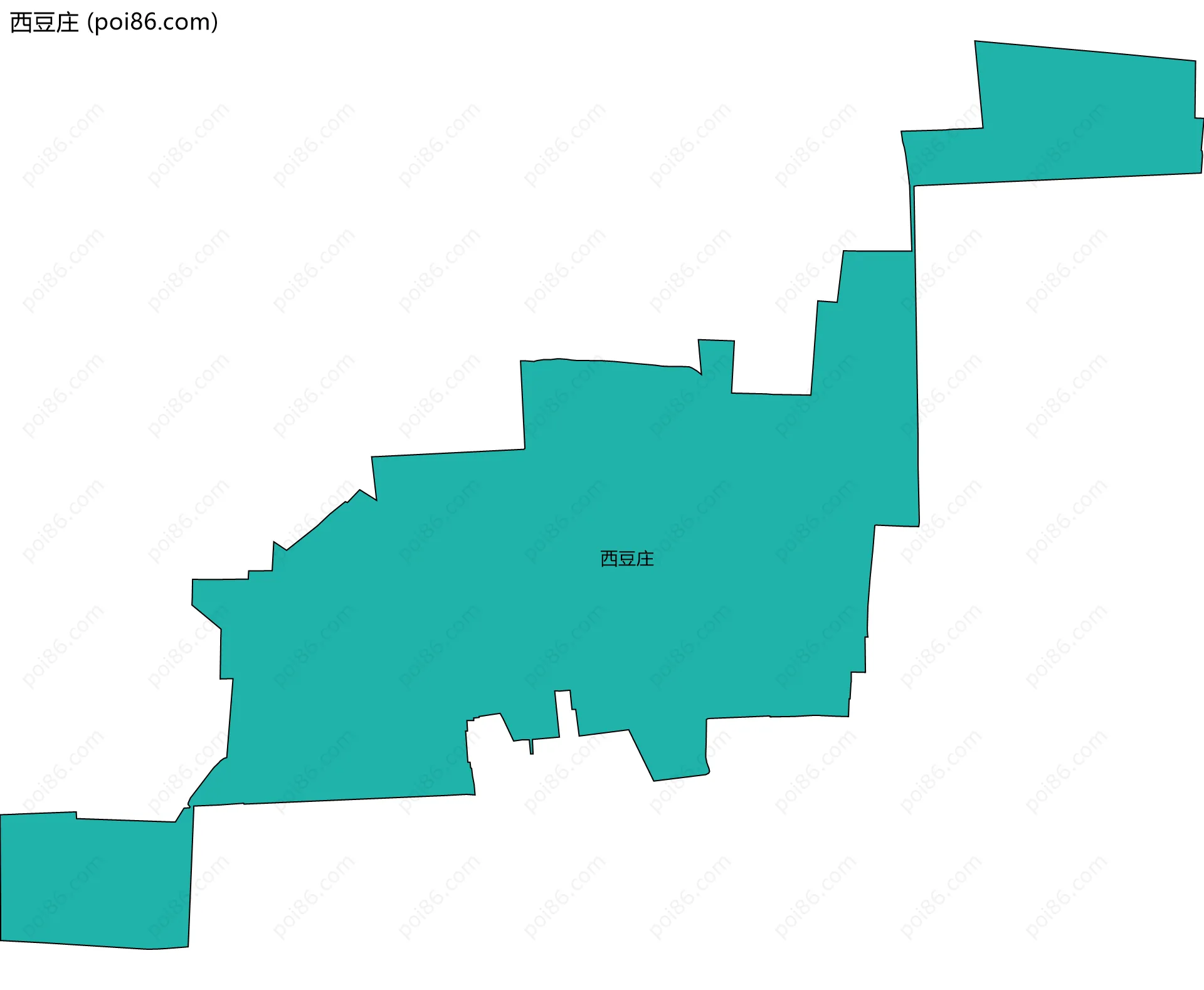 西豆庄边界地图