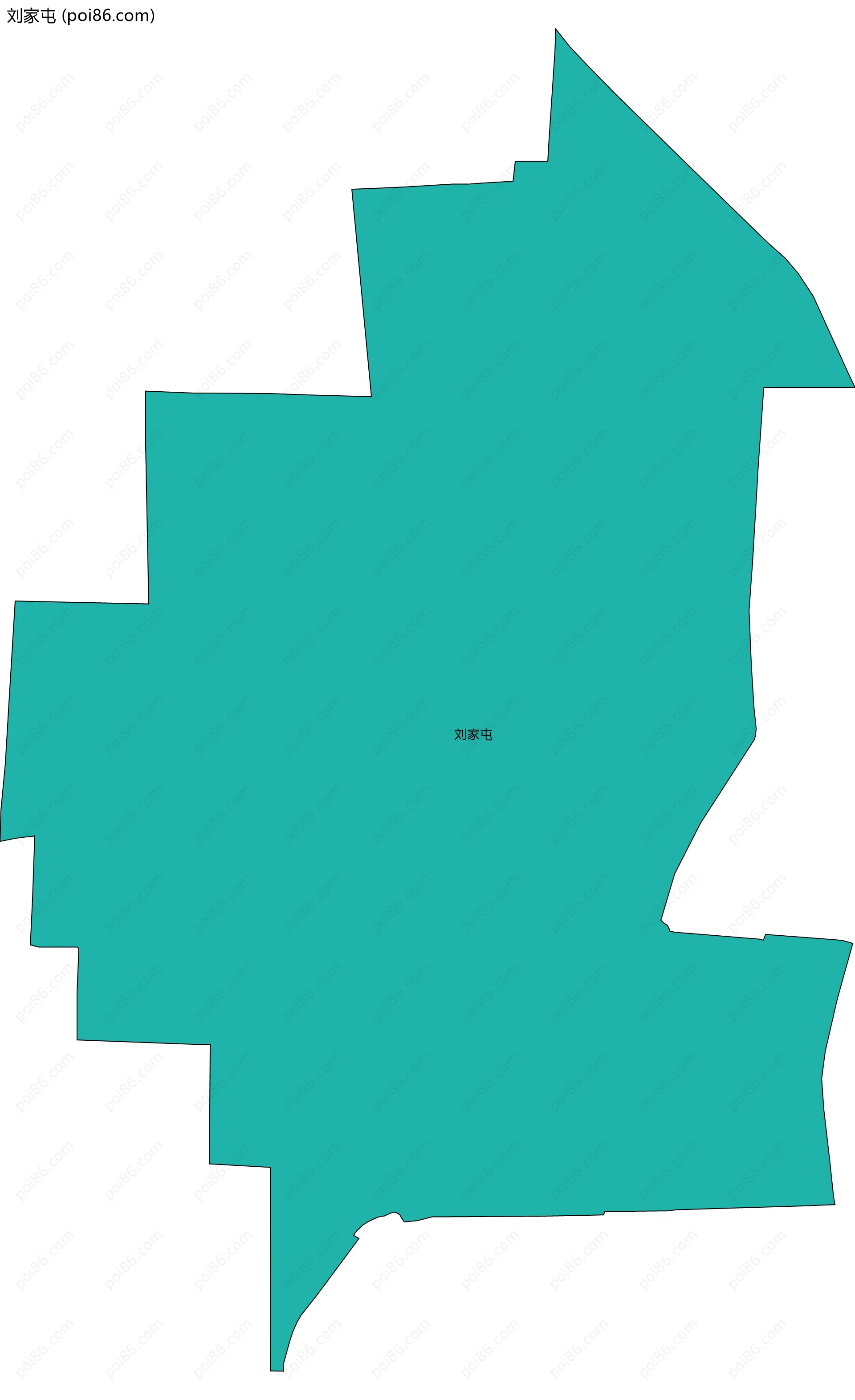 刘家屯边界地图