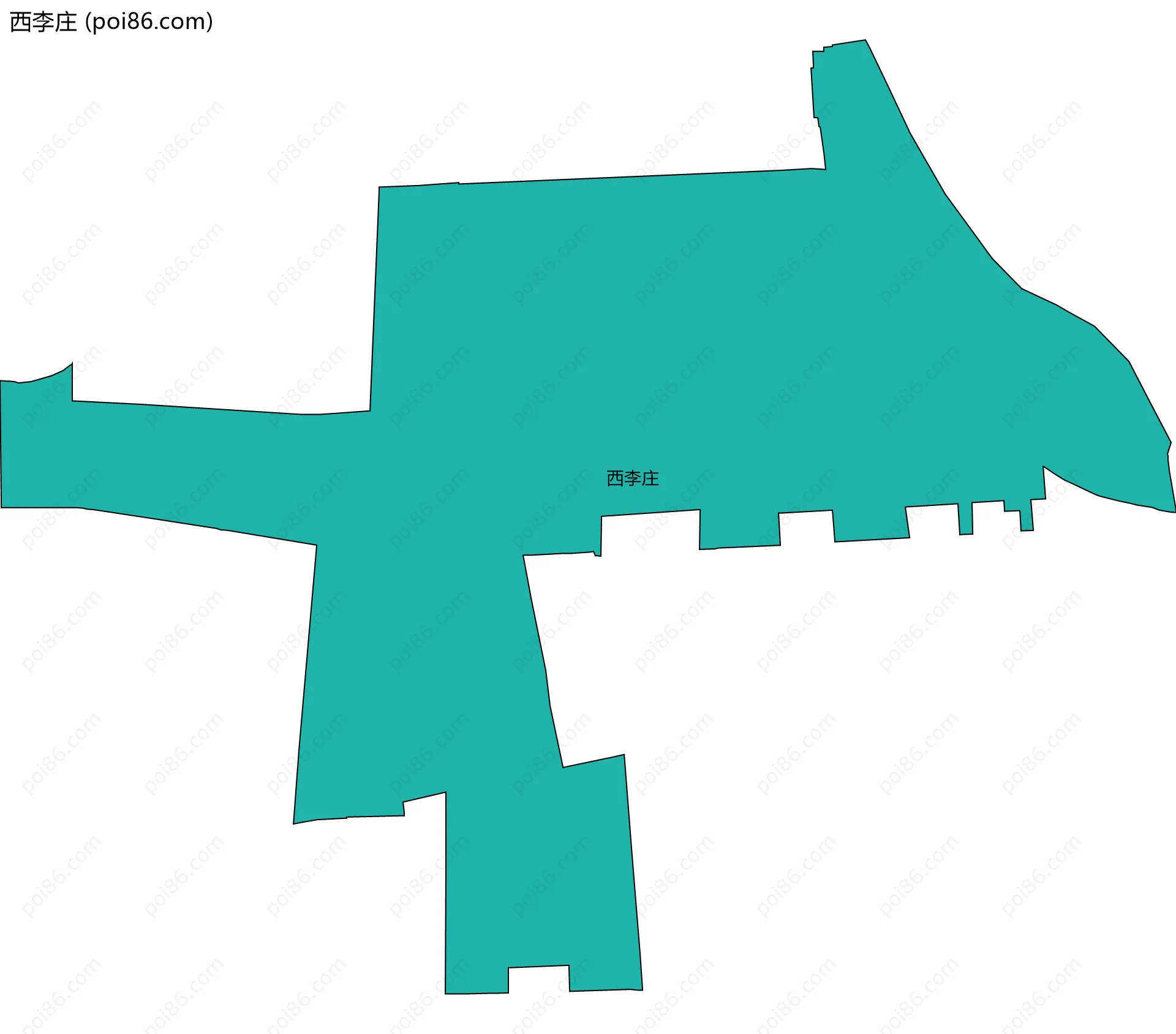 西李庄边界地图