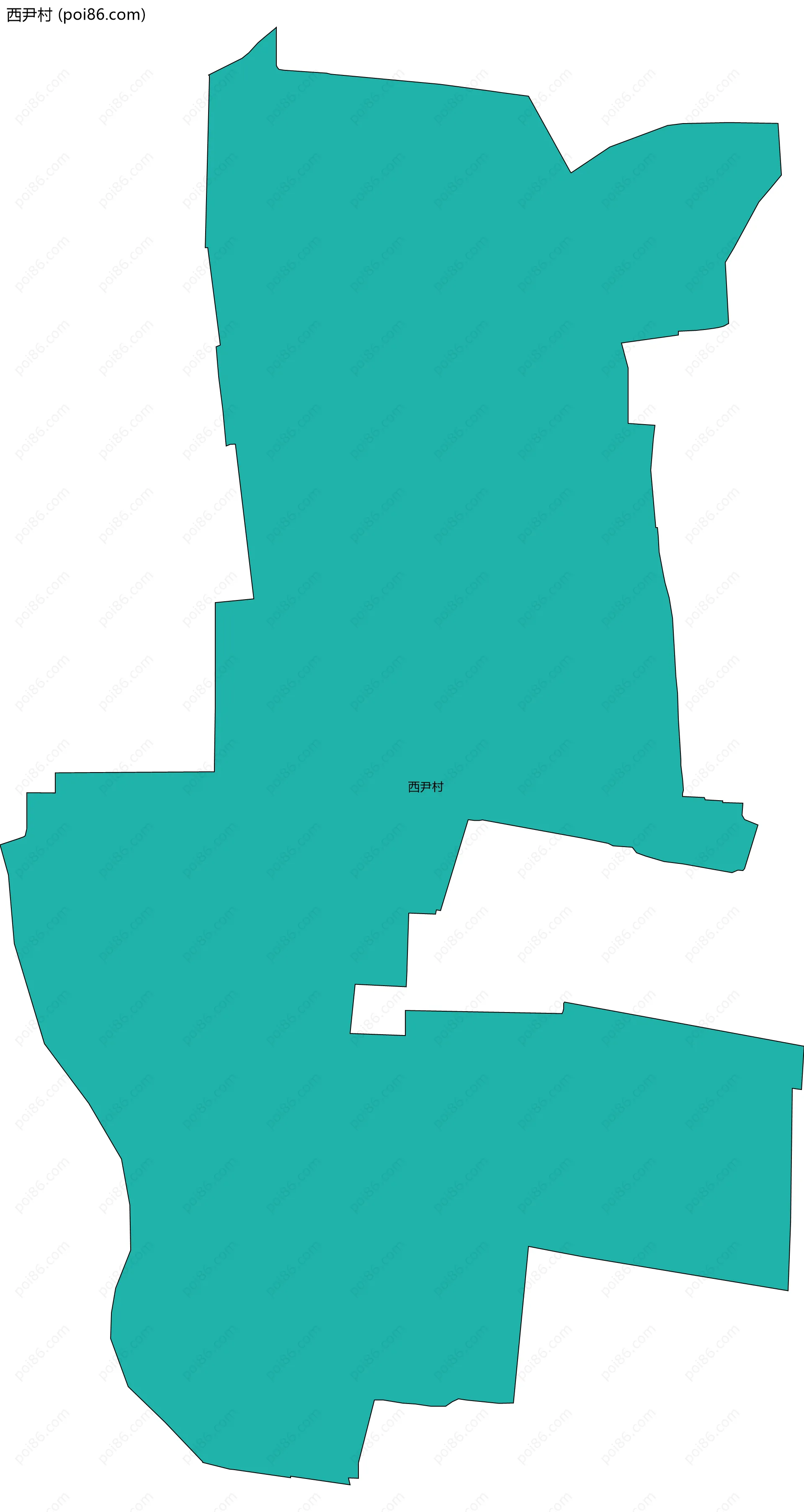 西尹村边界地图