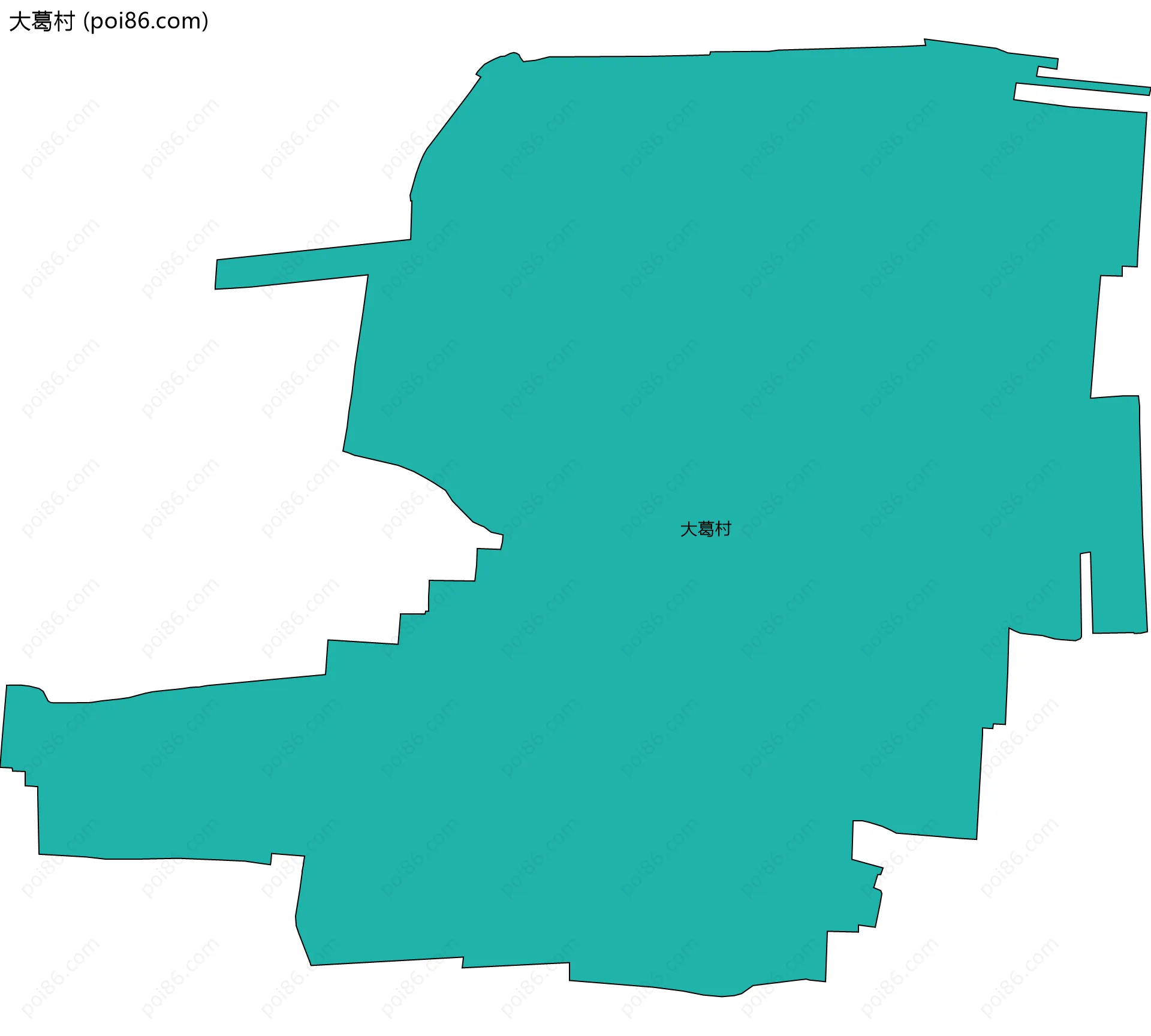 大葛村边界地图