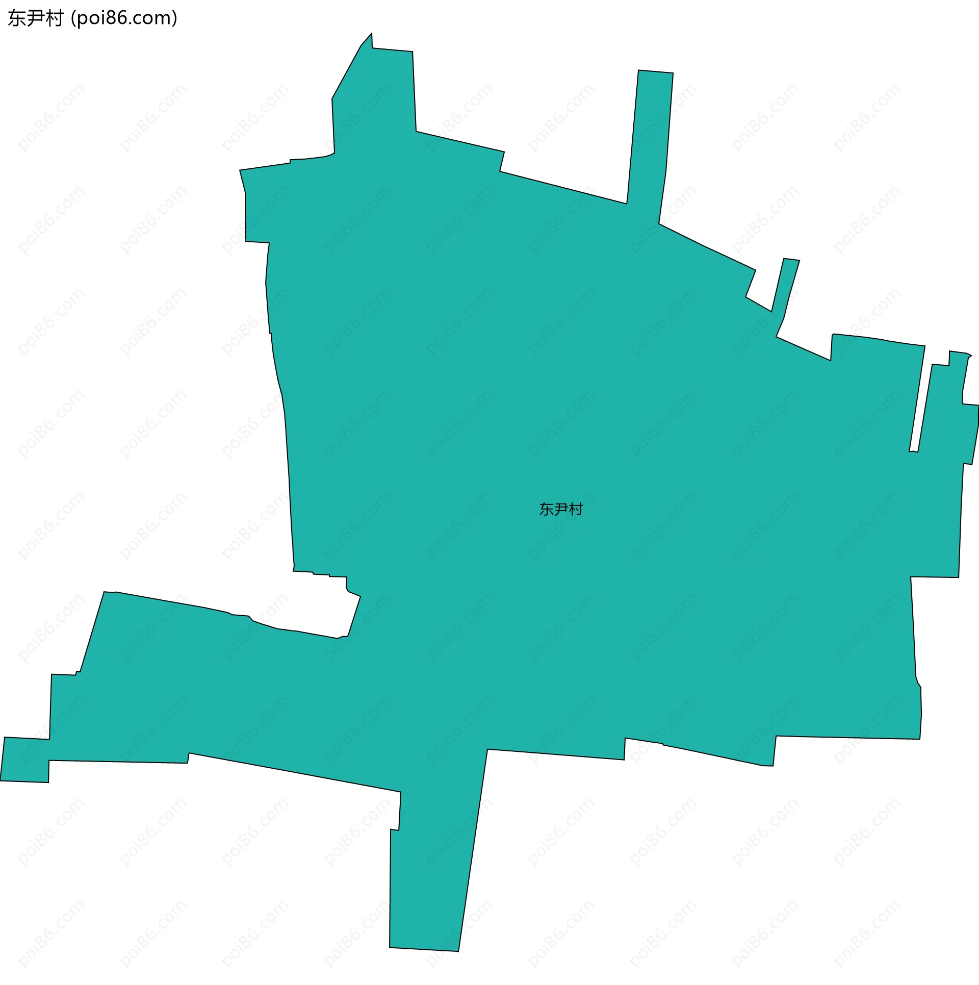 东尹村边界地图