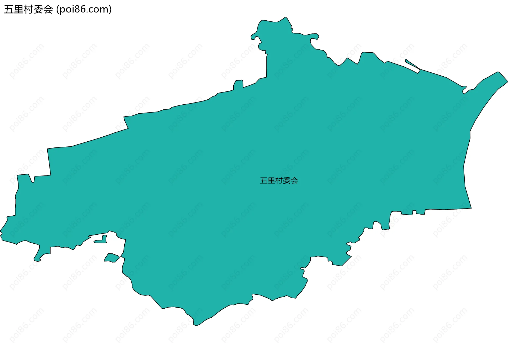 五里村委会边界地图